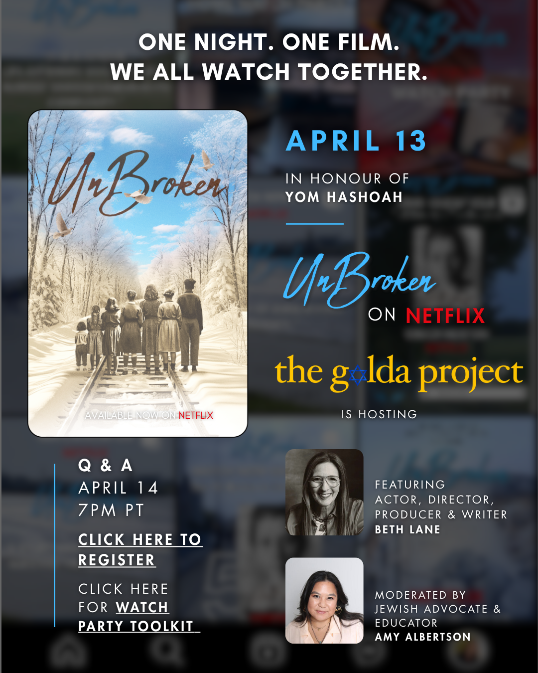 Campaign cover for The Golda Project + UnBroken Film Watch Party