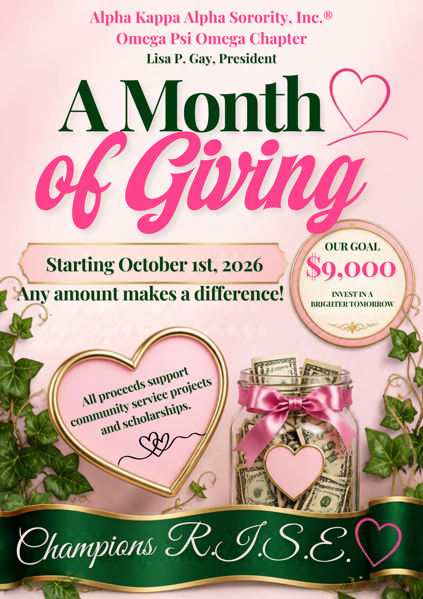 Campaign cover image for Omega Psi Omega Month of Giving Fundraising Event