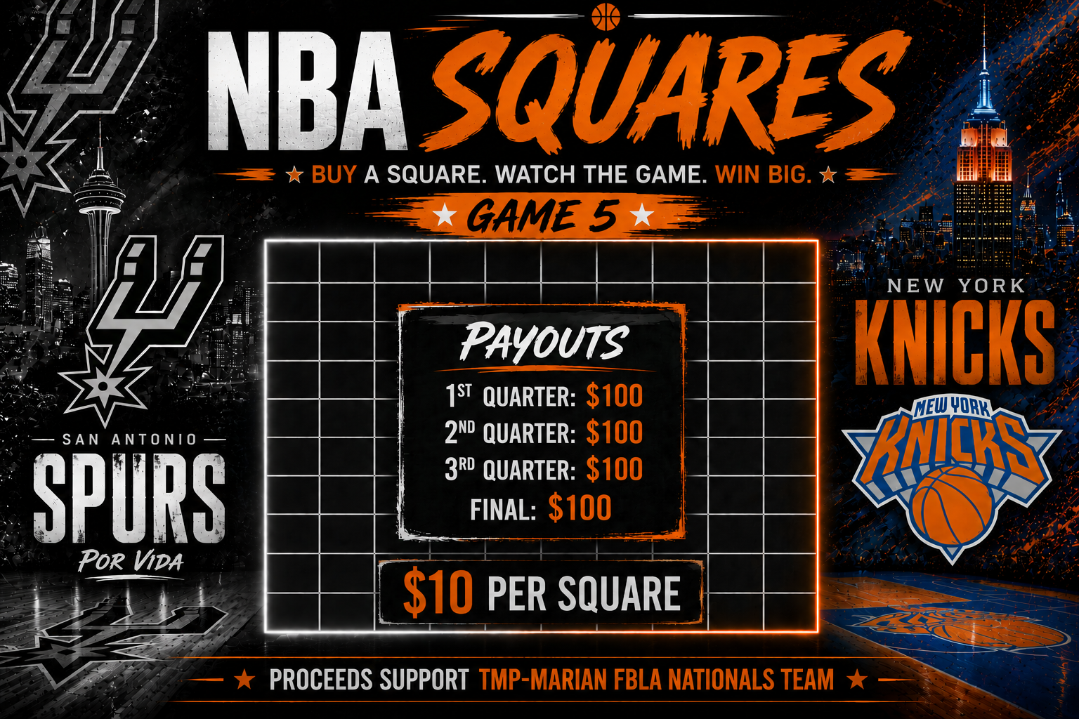 Campaign cover image for NBA Squares Fundraiser