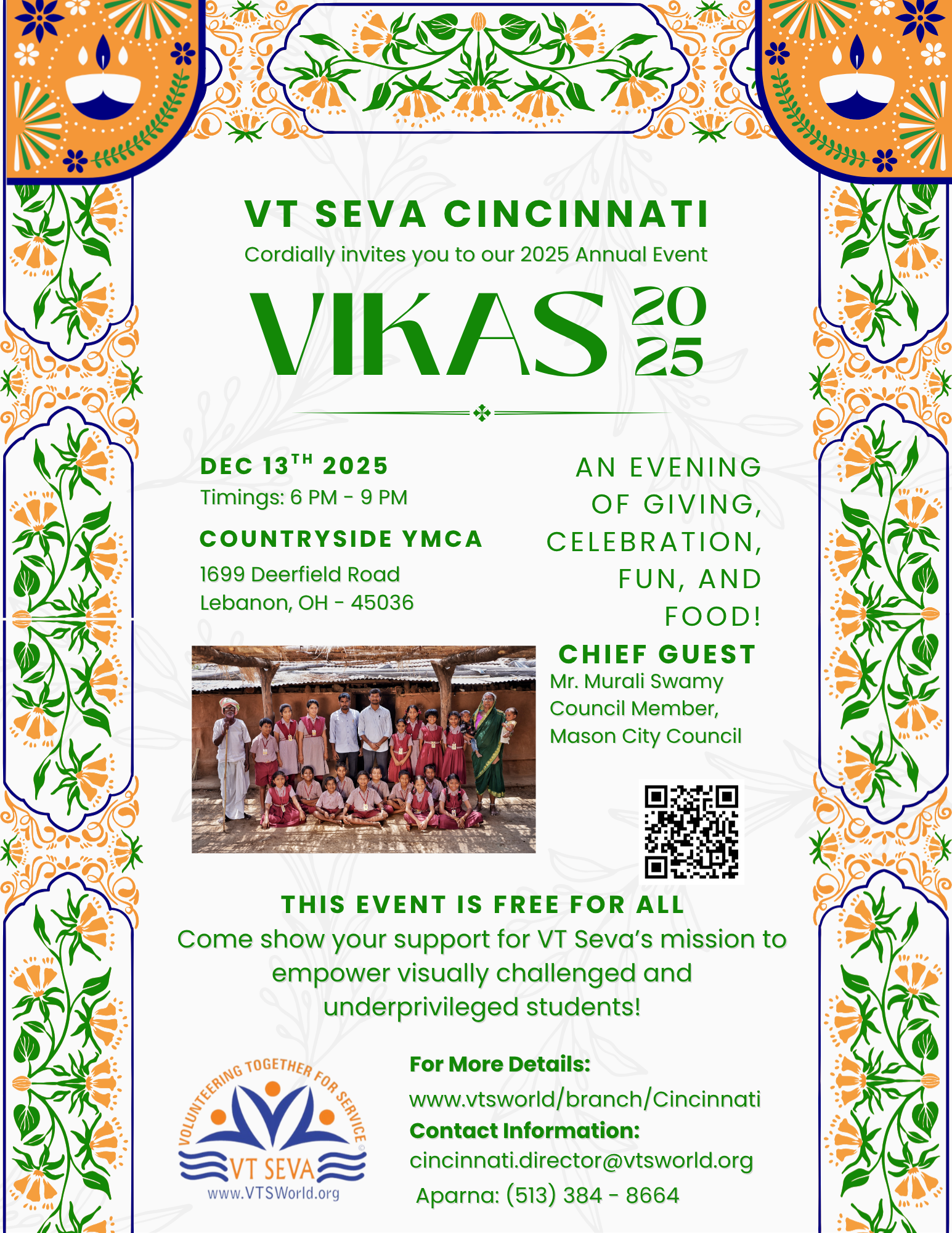 Campaign cover image for VT SEVA Cincinnati - VIKAS (2025)