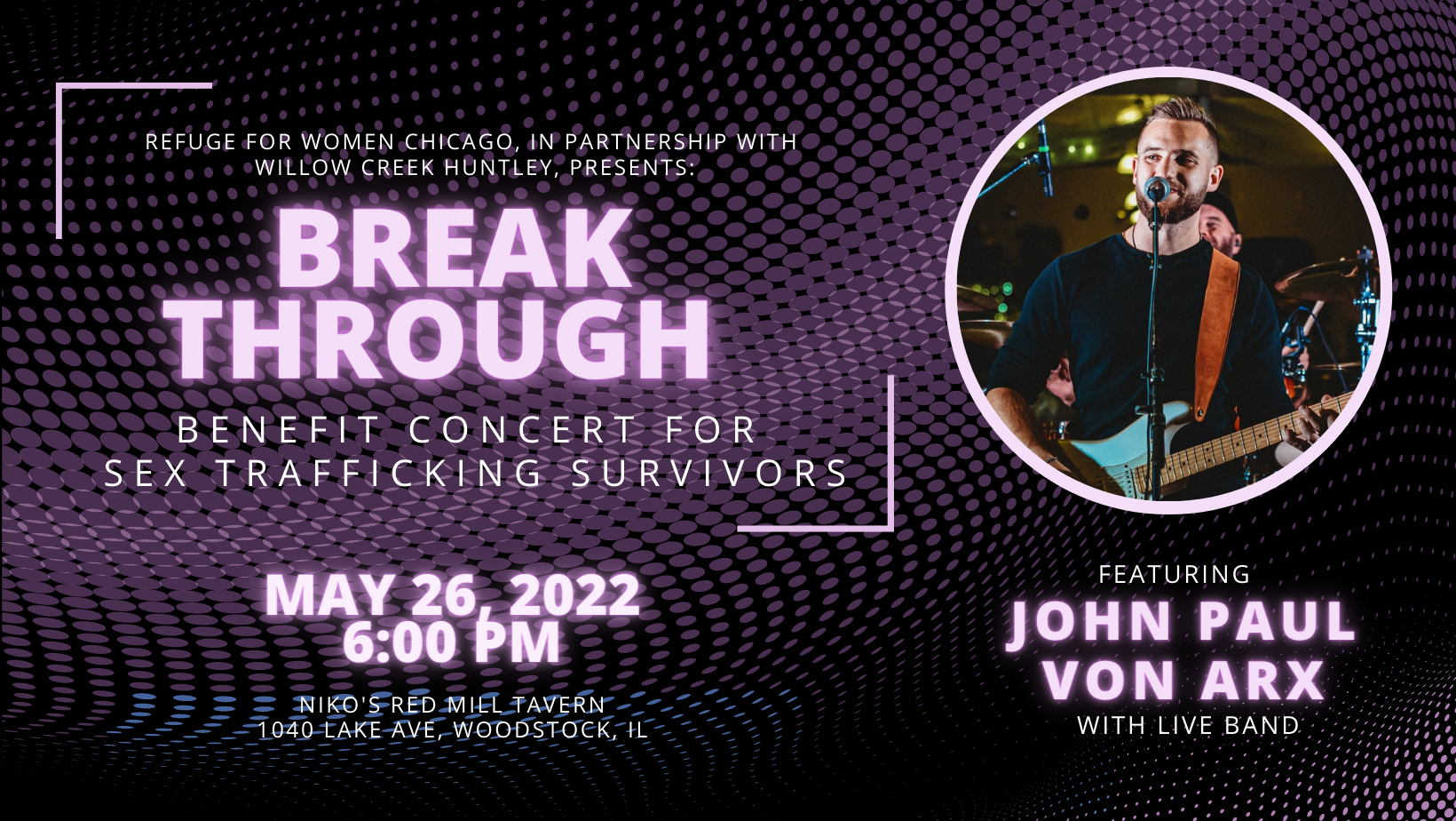 Campaign cover image for Break Through Benefit Concert for Sex Trafficking Survivors