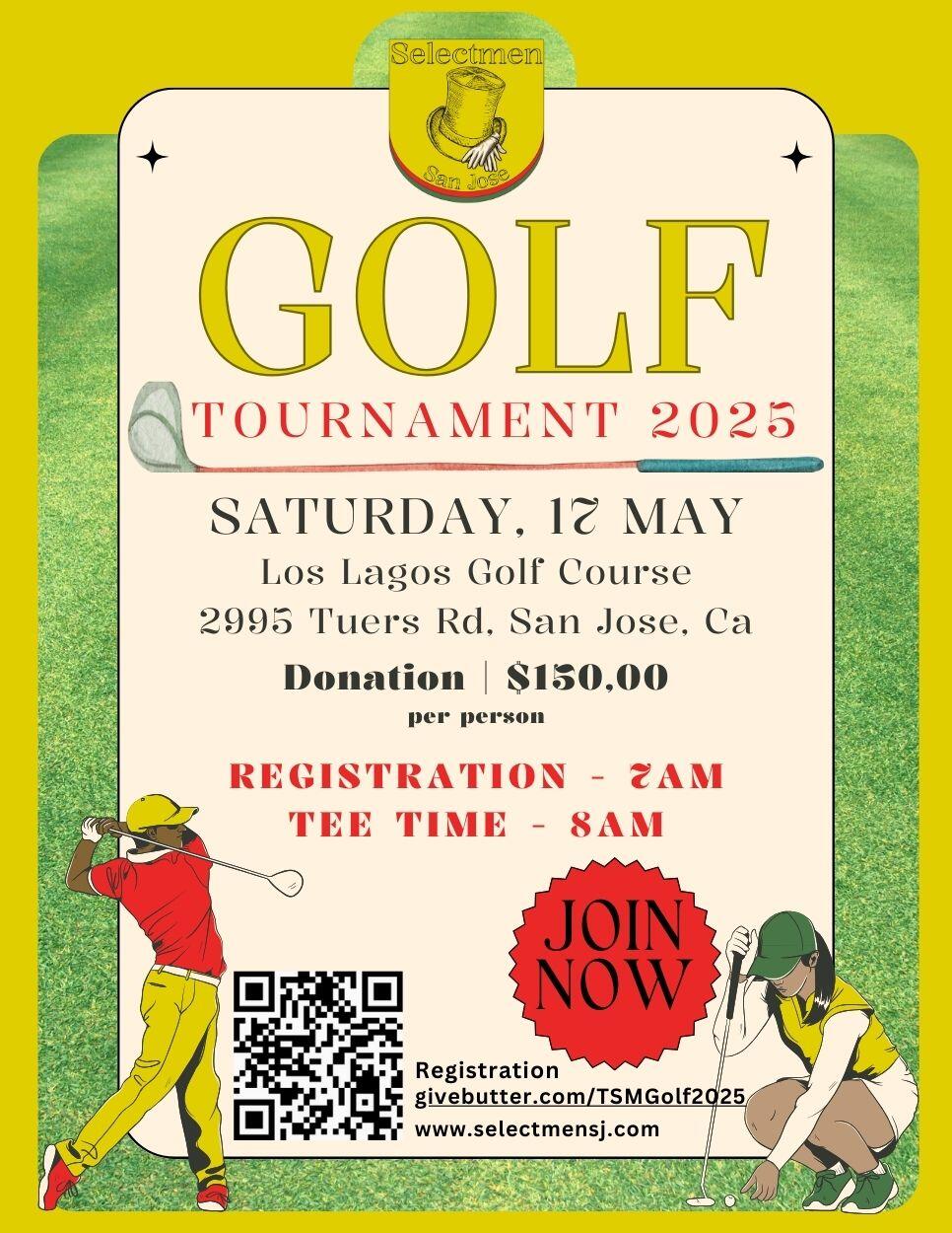 Campaign cover image for Selectmen Club of San Jose  Golf Tournament 2025