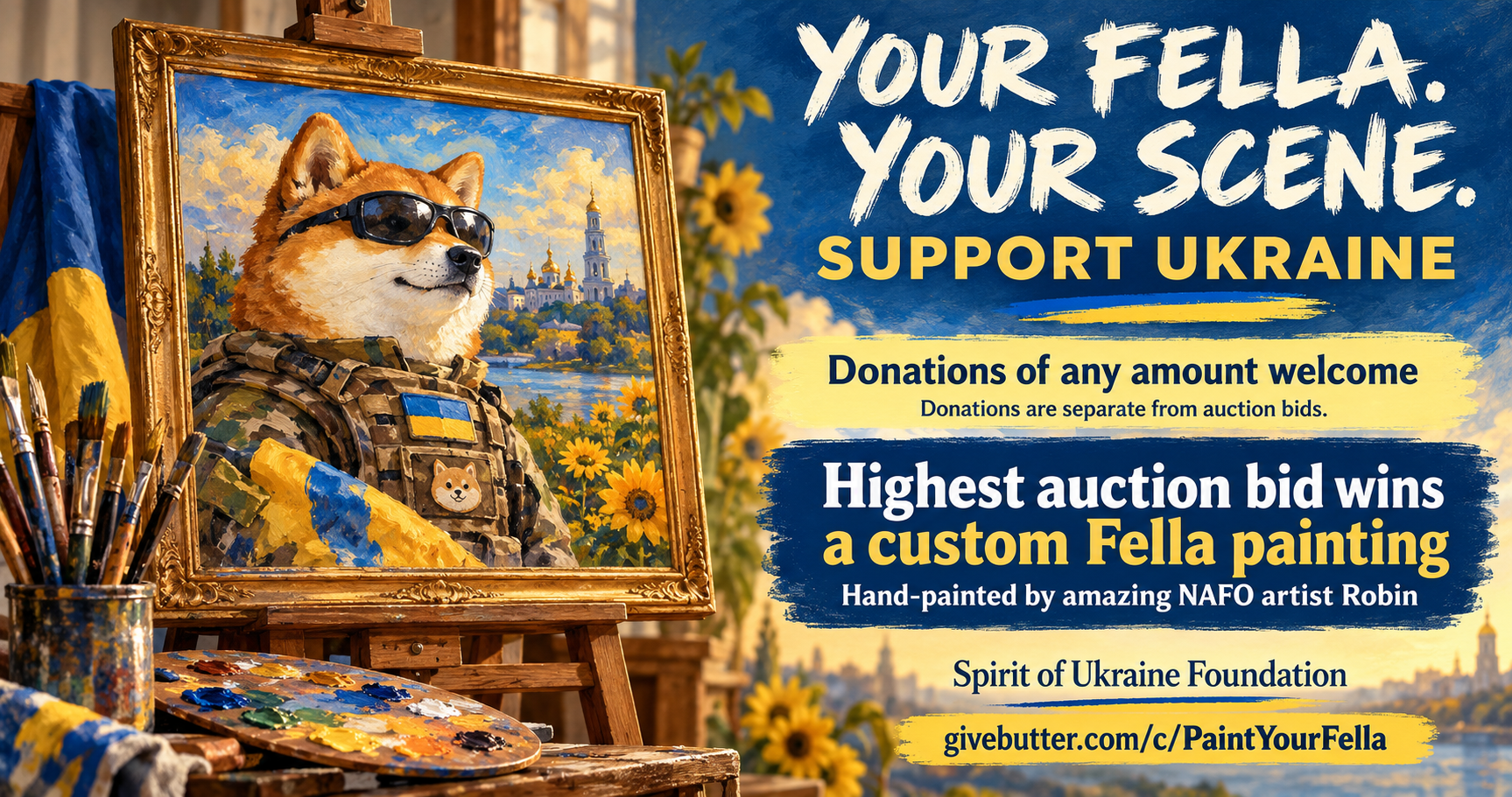 Campaign cover image for Your Fella. Your Scene. One Original Painting