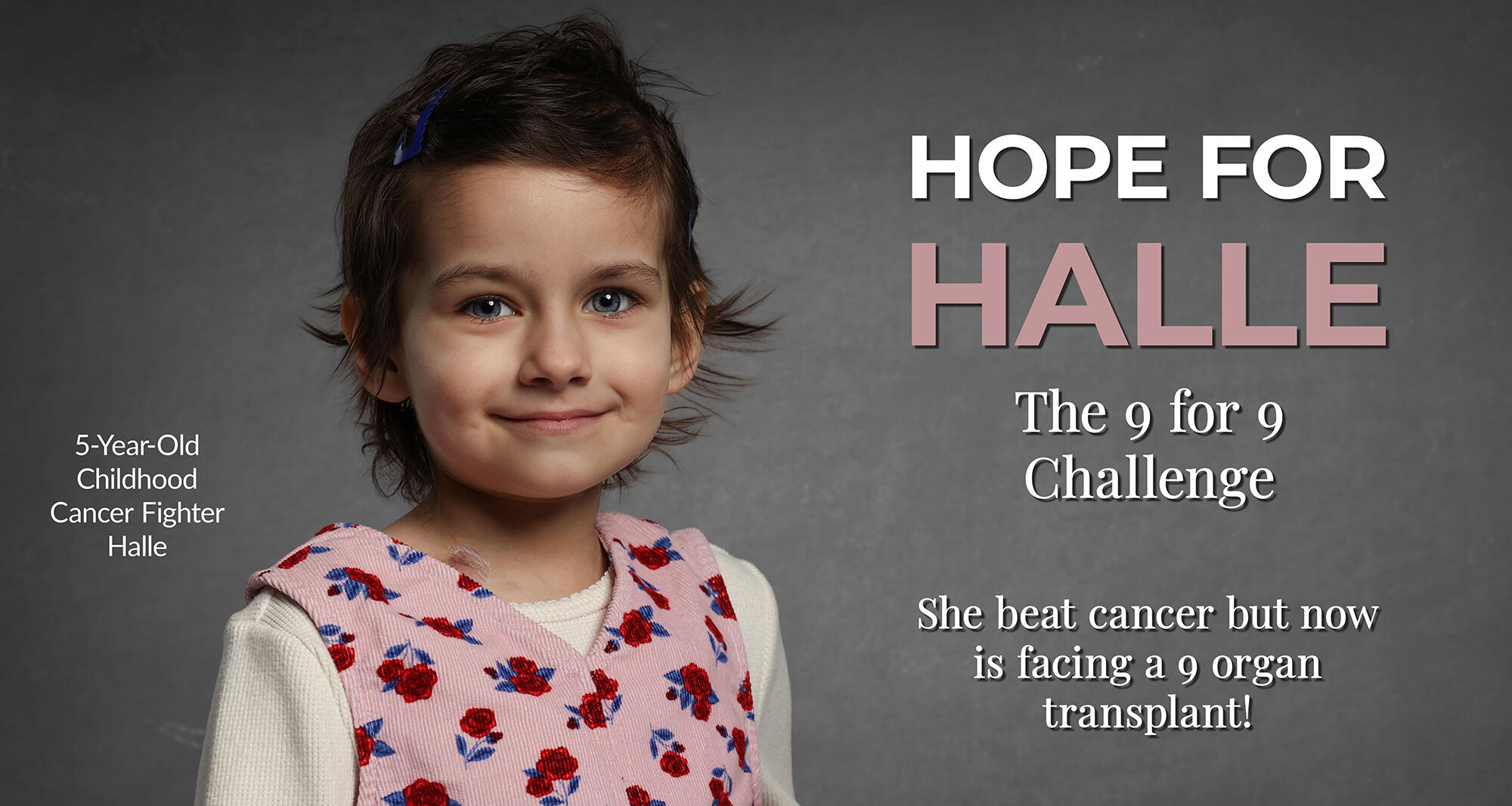 Campaign cover image for Hope for Halle: The 9 for 9 Challenge