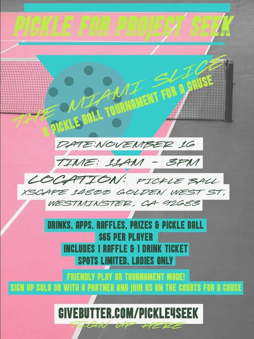 Campaign cover image for The Miami Slice - A Pickleball Tournament for a Cause