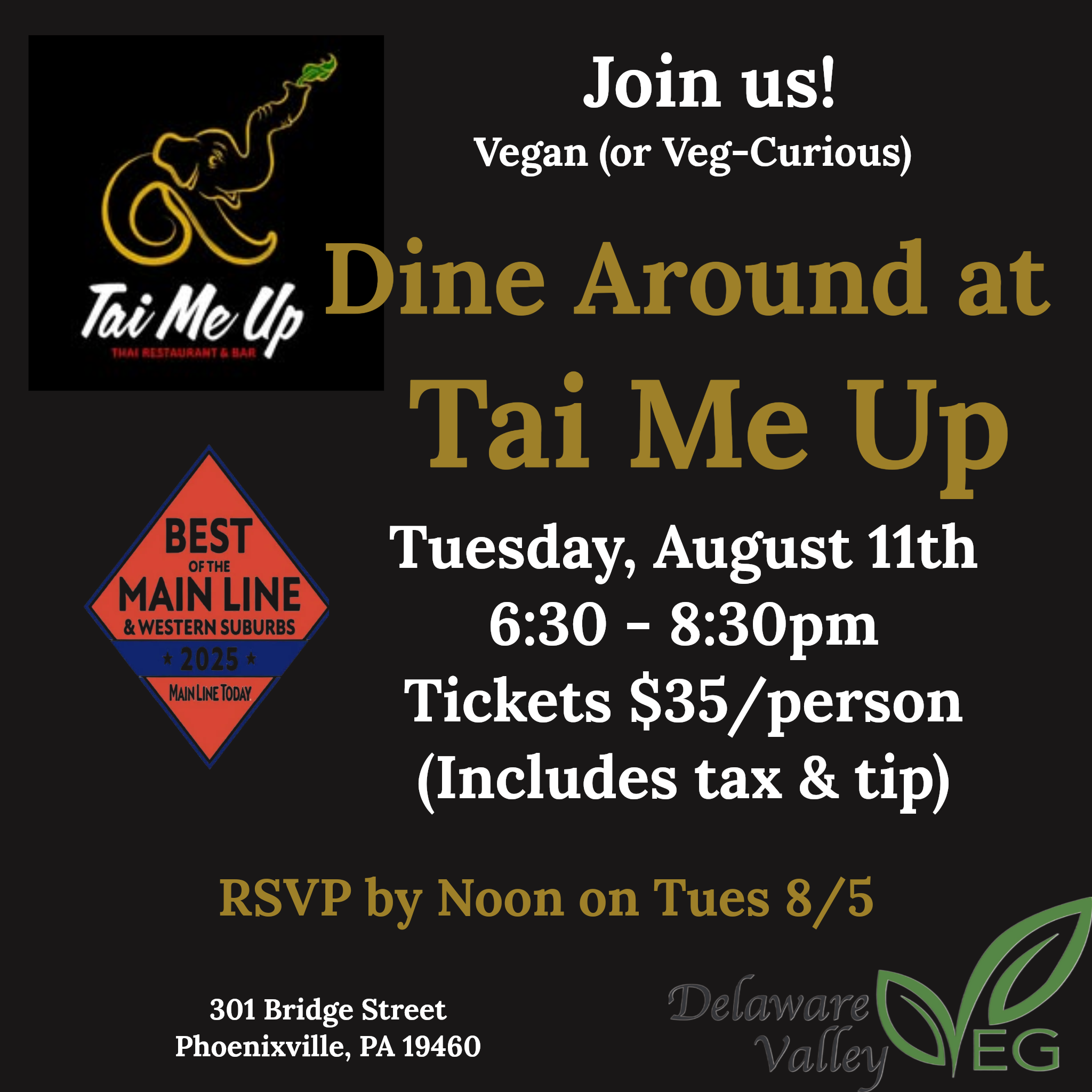 Campaign cover image for August Dine Around at Tai Me Up