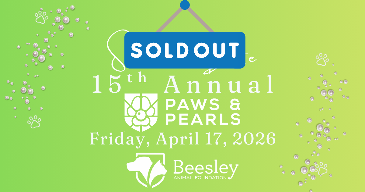 Campaign cover image for 15th Annual Paws & Pearls for Beesley Animal Foundation