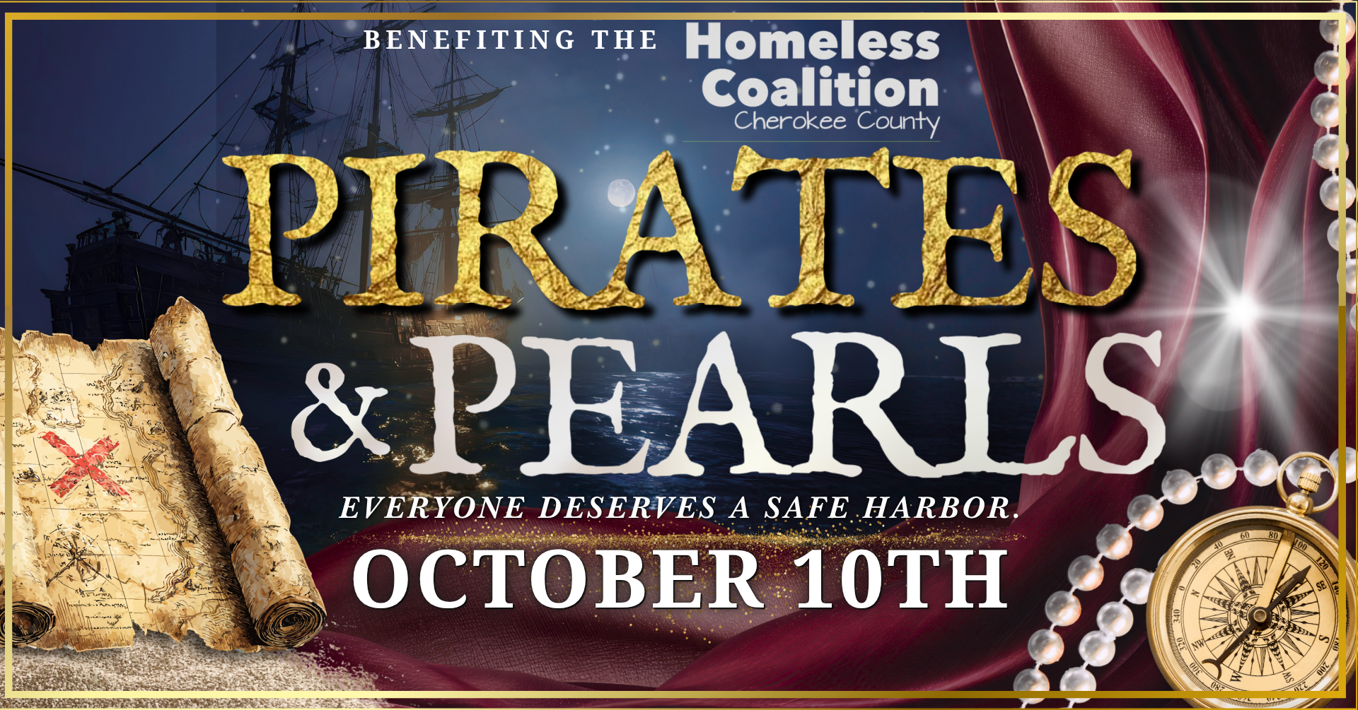 Campaign cover image for Pirates and Pearls Gala 2026 | Benefitting The Homeless Coalition of Cherokee County