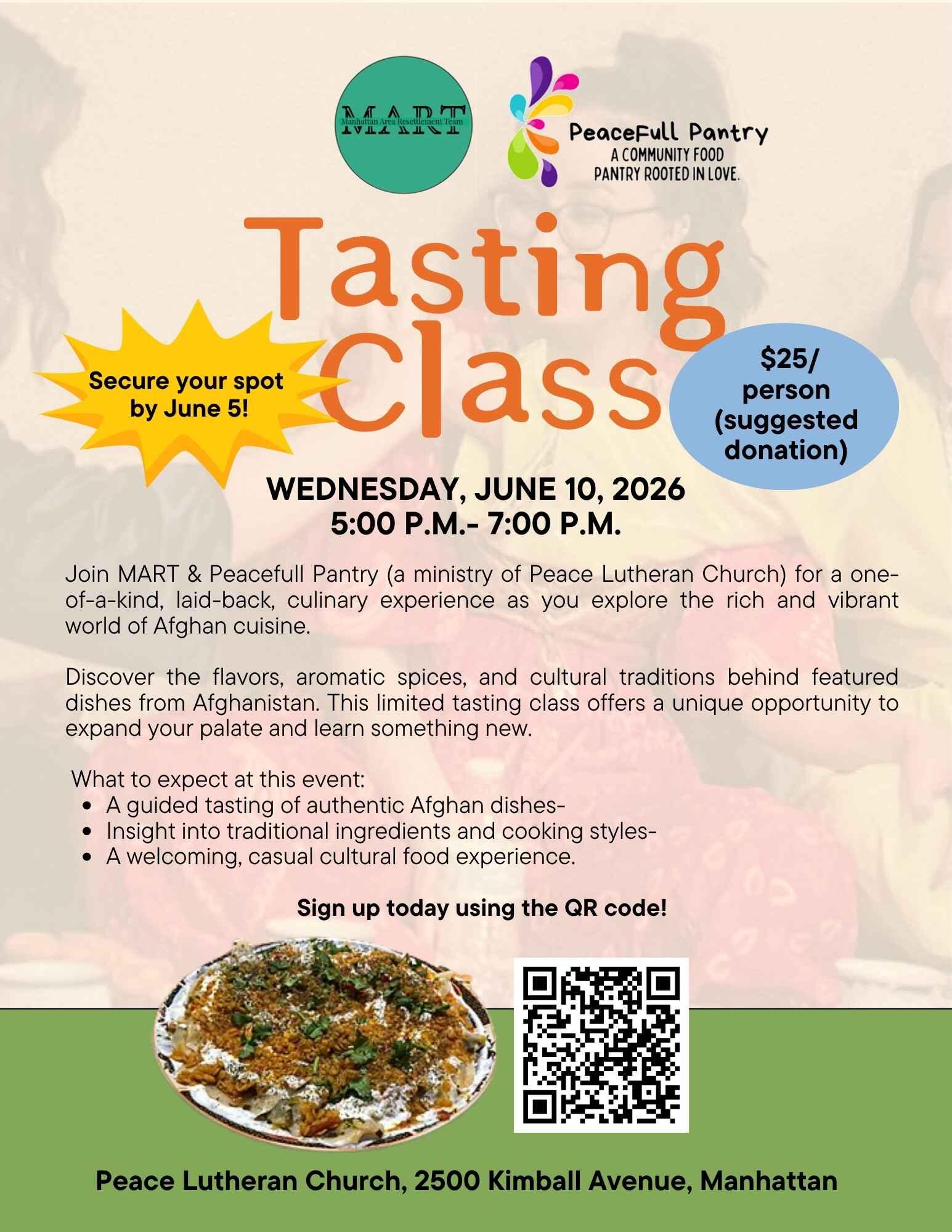 Campaign cover image for MART Tasting Class