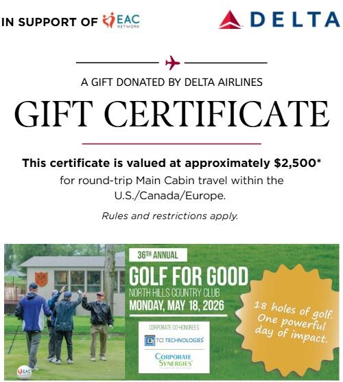 Campaign cover image for EAC Network's 36th Annual Golf for Good Mega Raffle