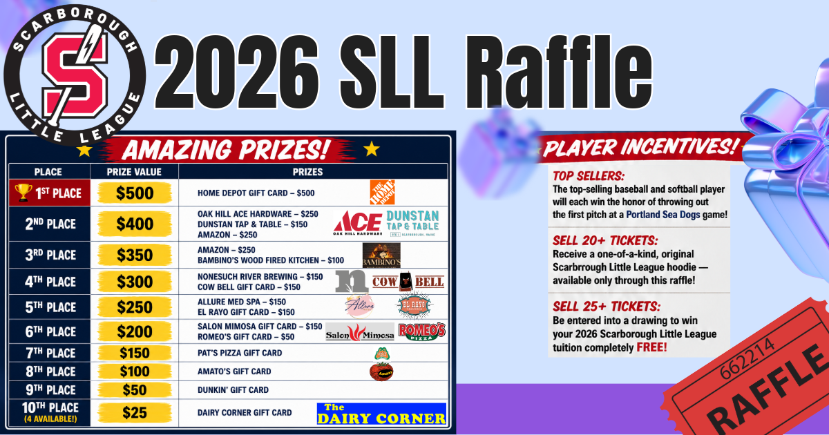 Campaign cover image for 2026 Scarborough Little League Raffle