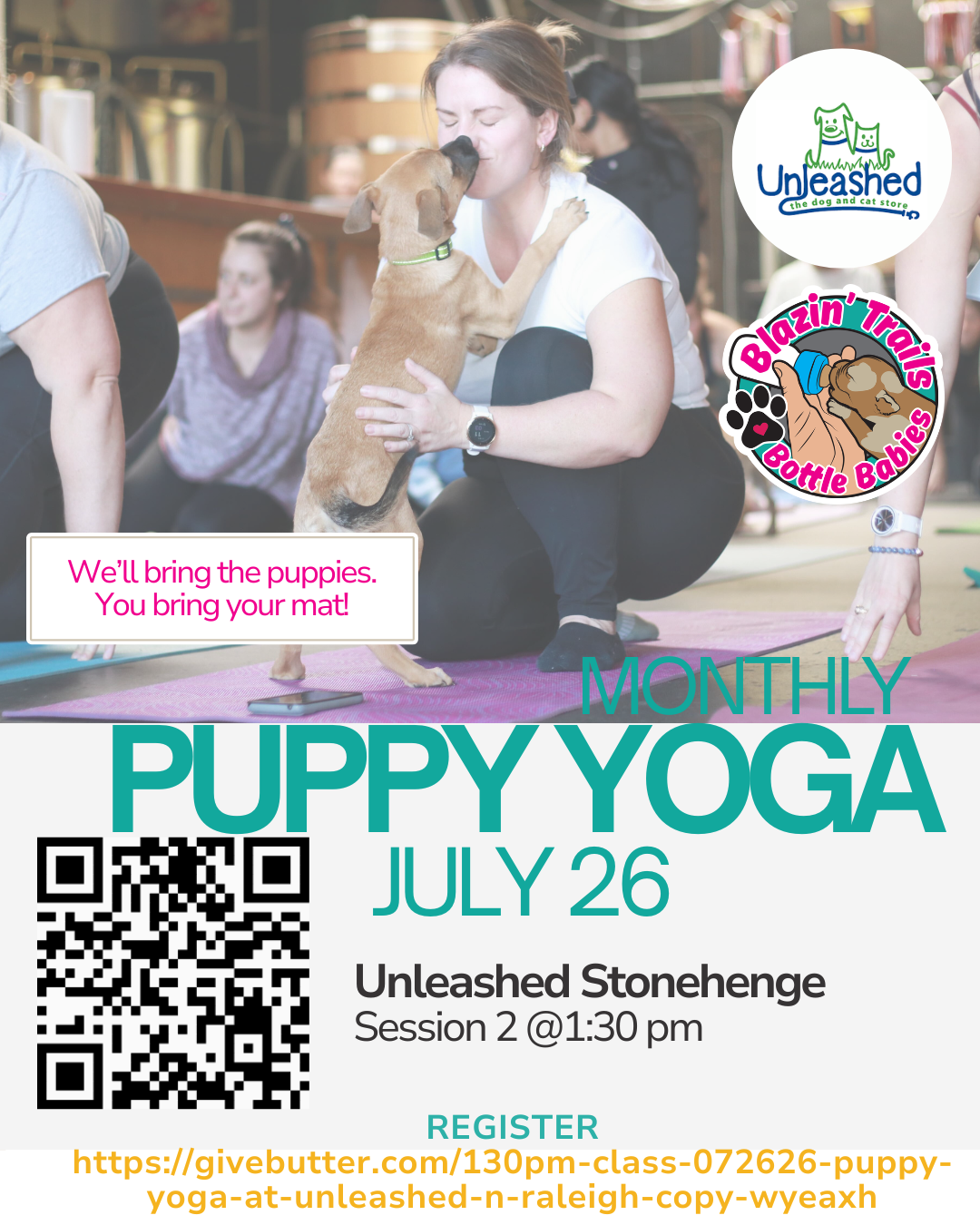 Campaign cover image for 1:30pm  7/26 Class- Unleashed N. Raleigh