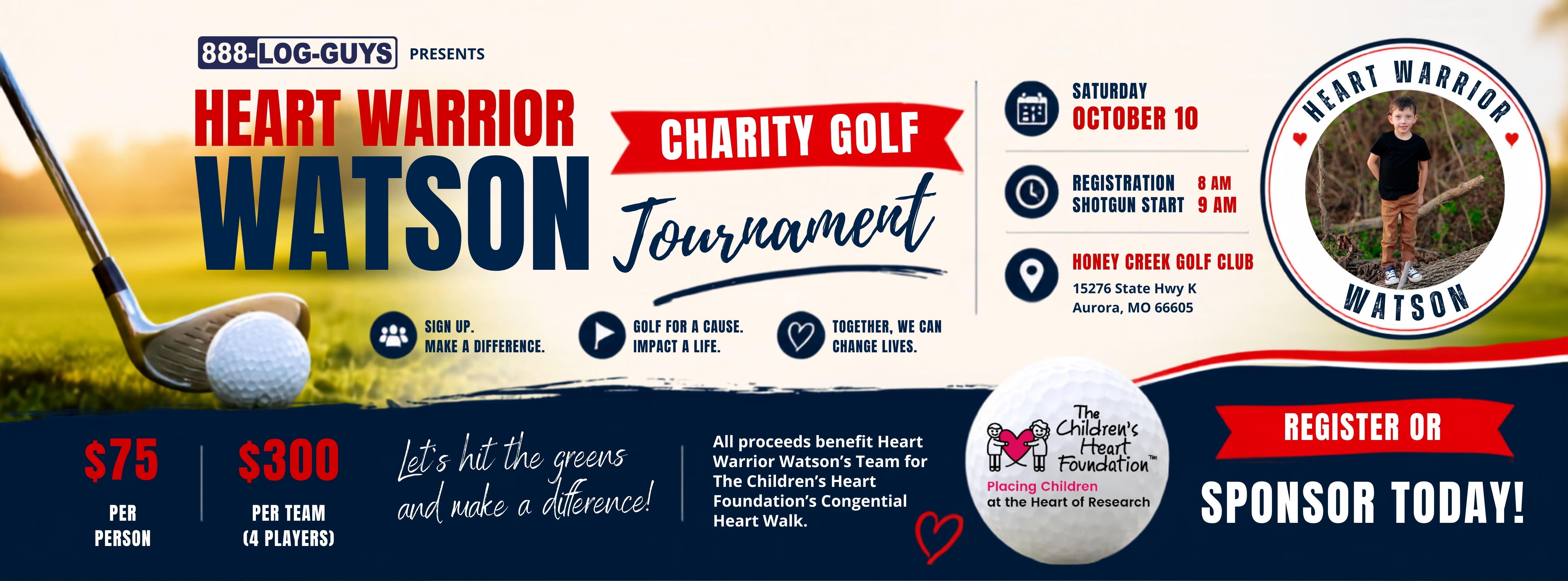 Campaign cover image for Heart Warrior Watson Charity Golf Tournament