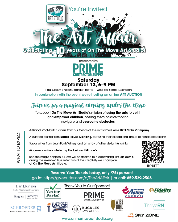 Campaign cover image for The Art Affair - Celebrating 10 Years of On The Move Art Studio