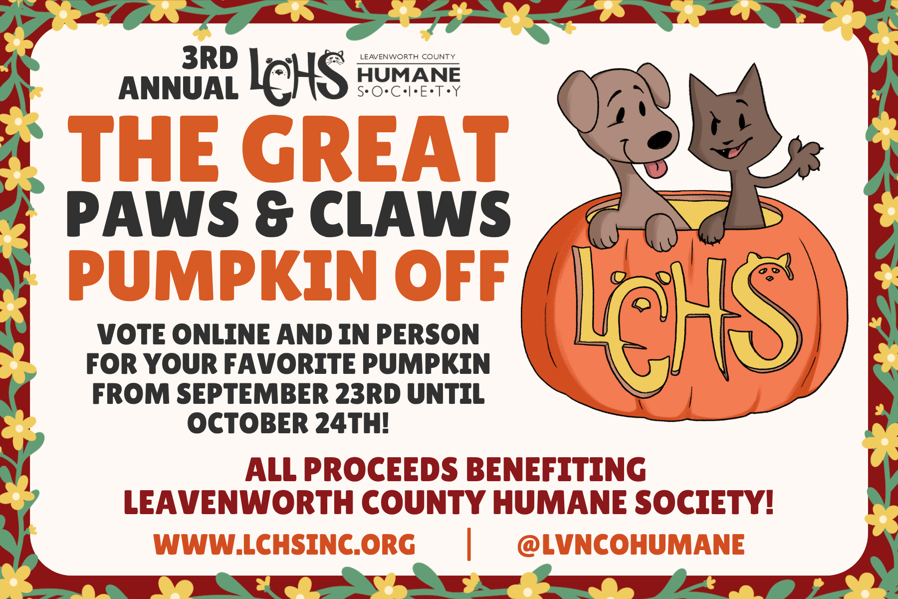 Campaign cover image for The Great Paws & Claws Pumpkin Off - 2026