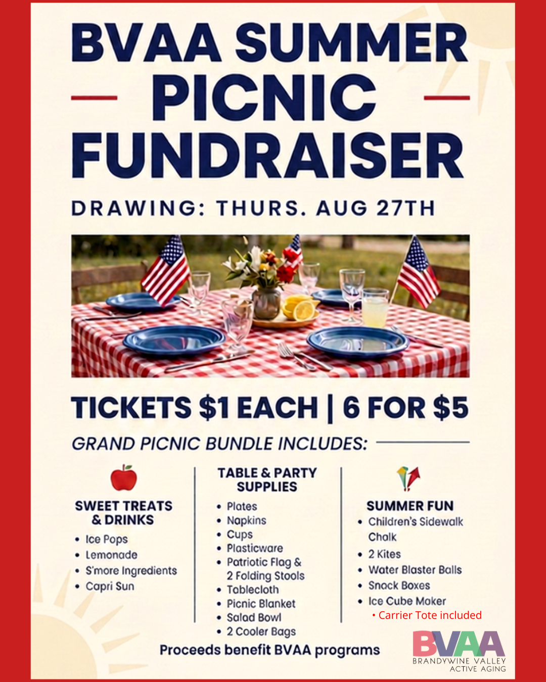 Campaign cover image for BVAA SUMMER PICNIC FUNDRAISER