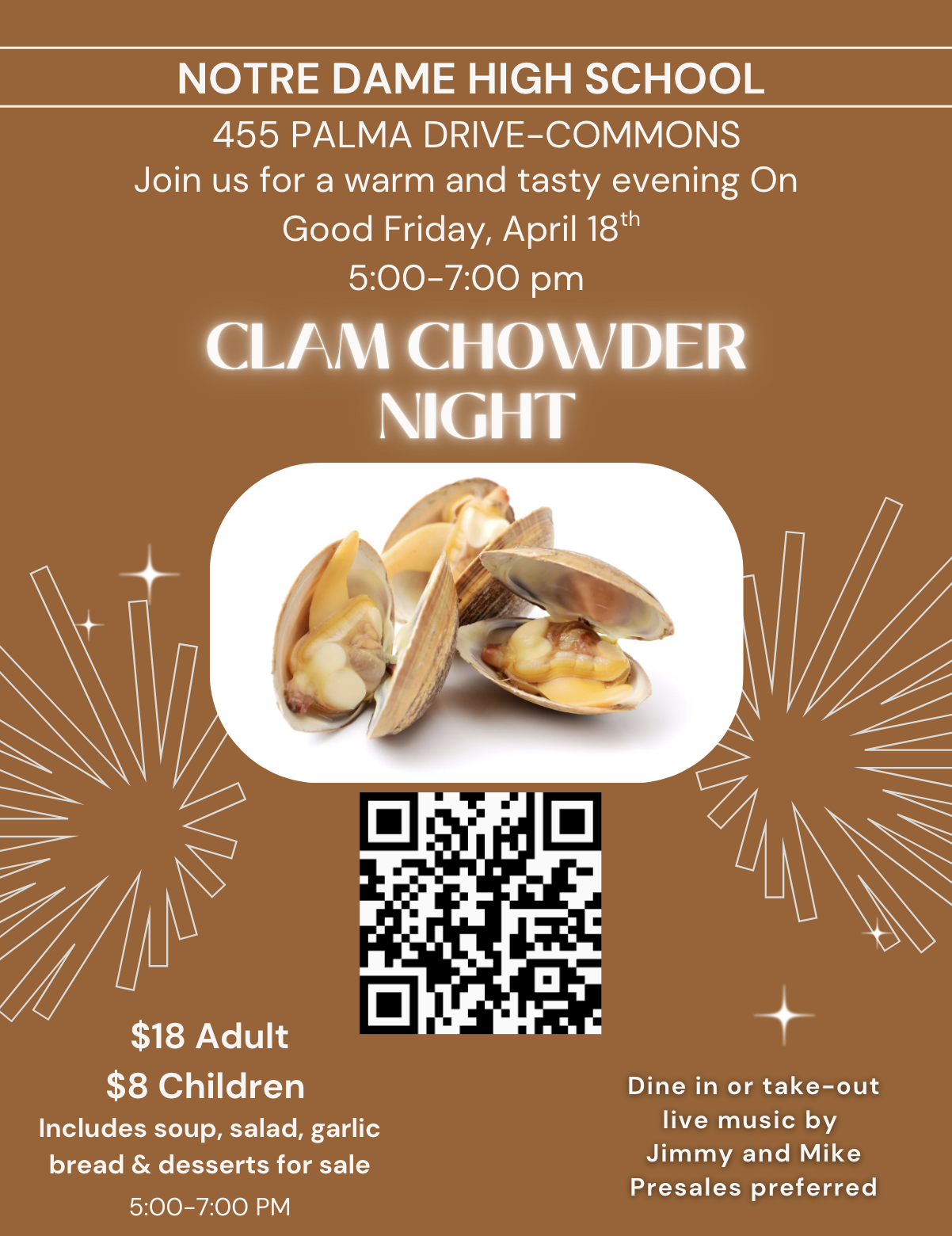 Campaign cover image for Clam Chowder Night