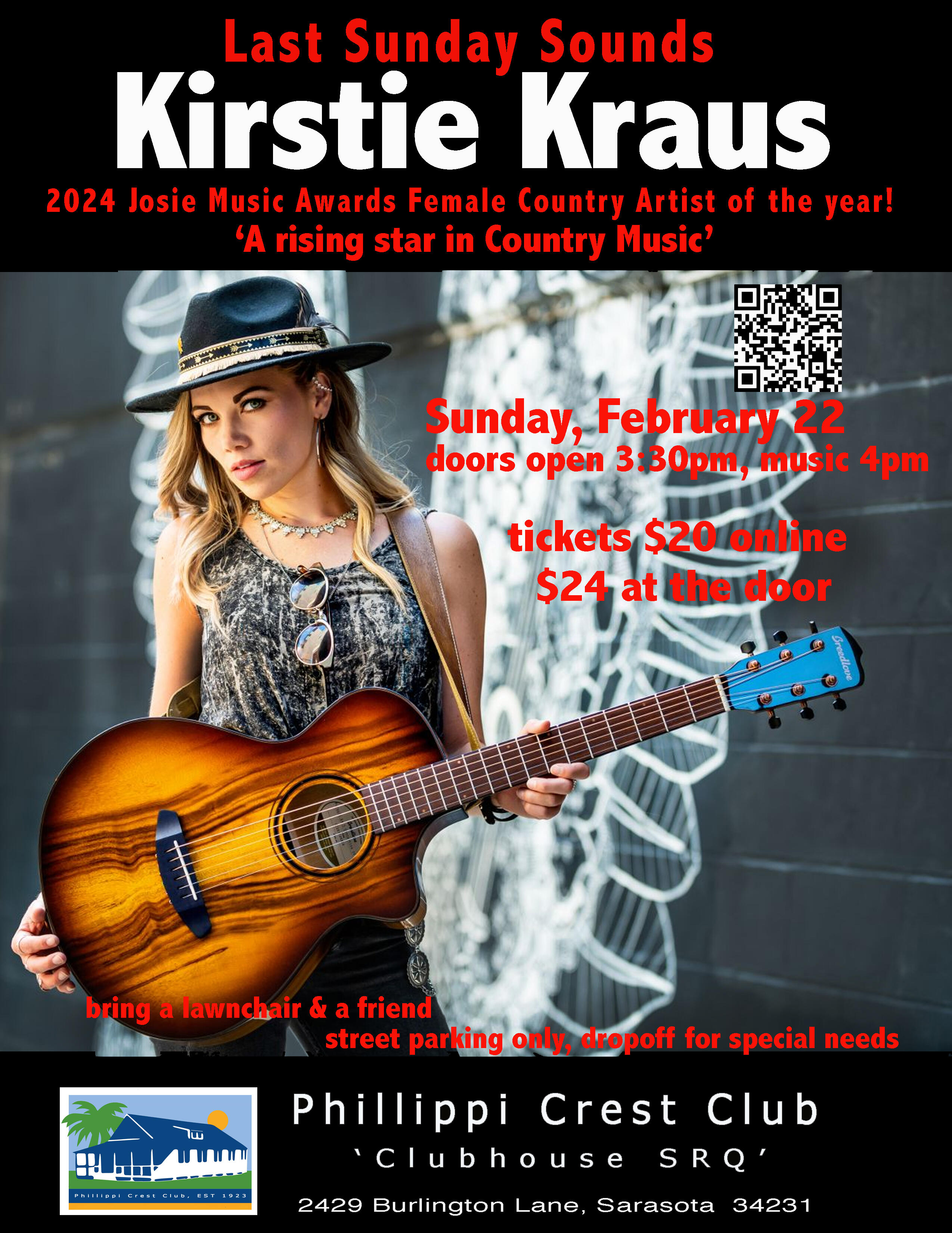 Campaign cover image for Kirstie Kraus at The Clubhouse