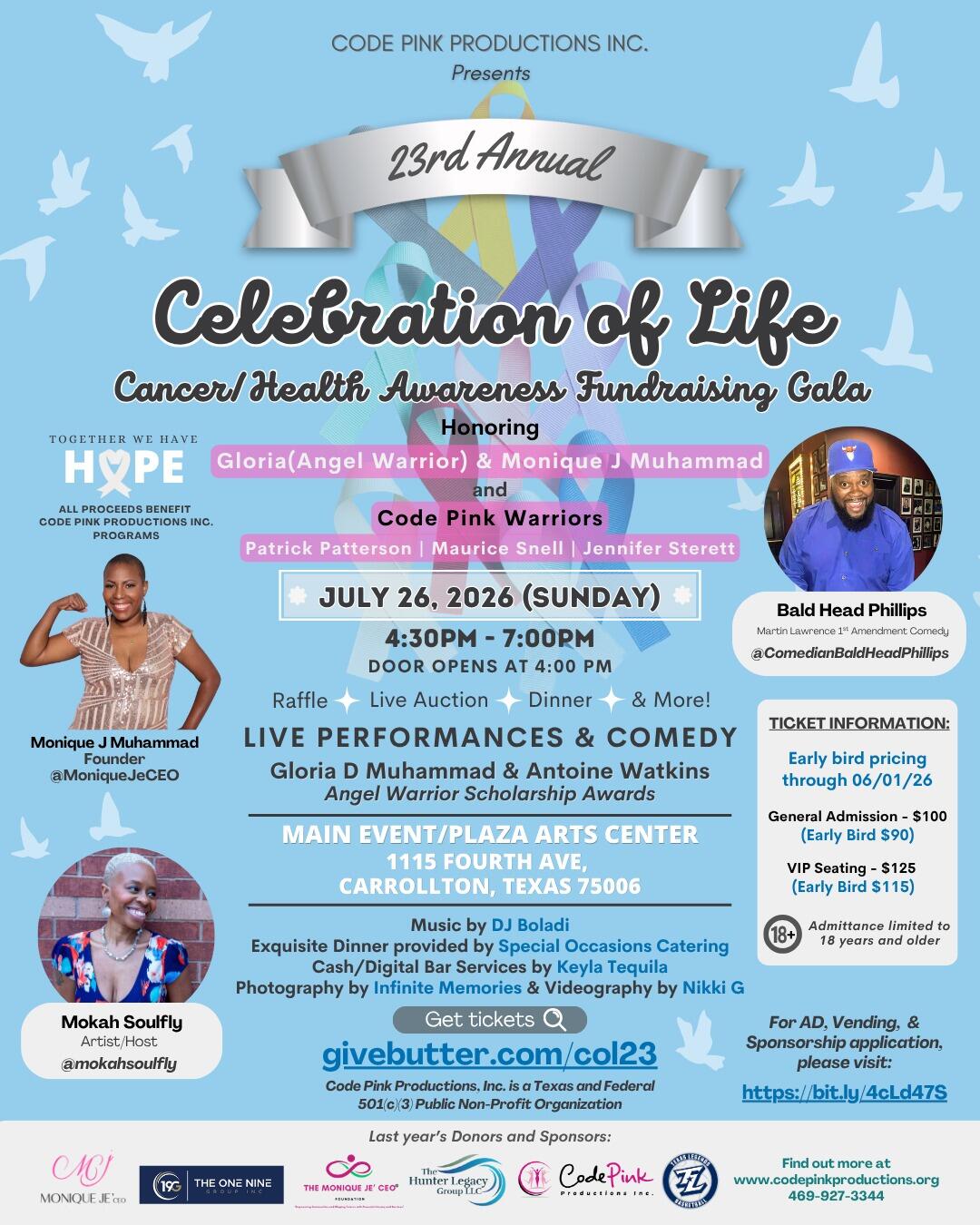 Campaign cover image for 23rd Annual Celebration of Life Cancer/Health Awareness Fundraising Sneaker Gala