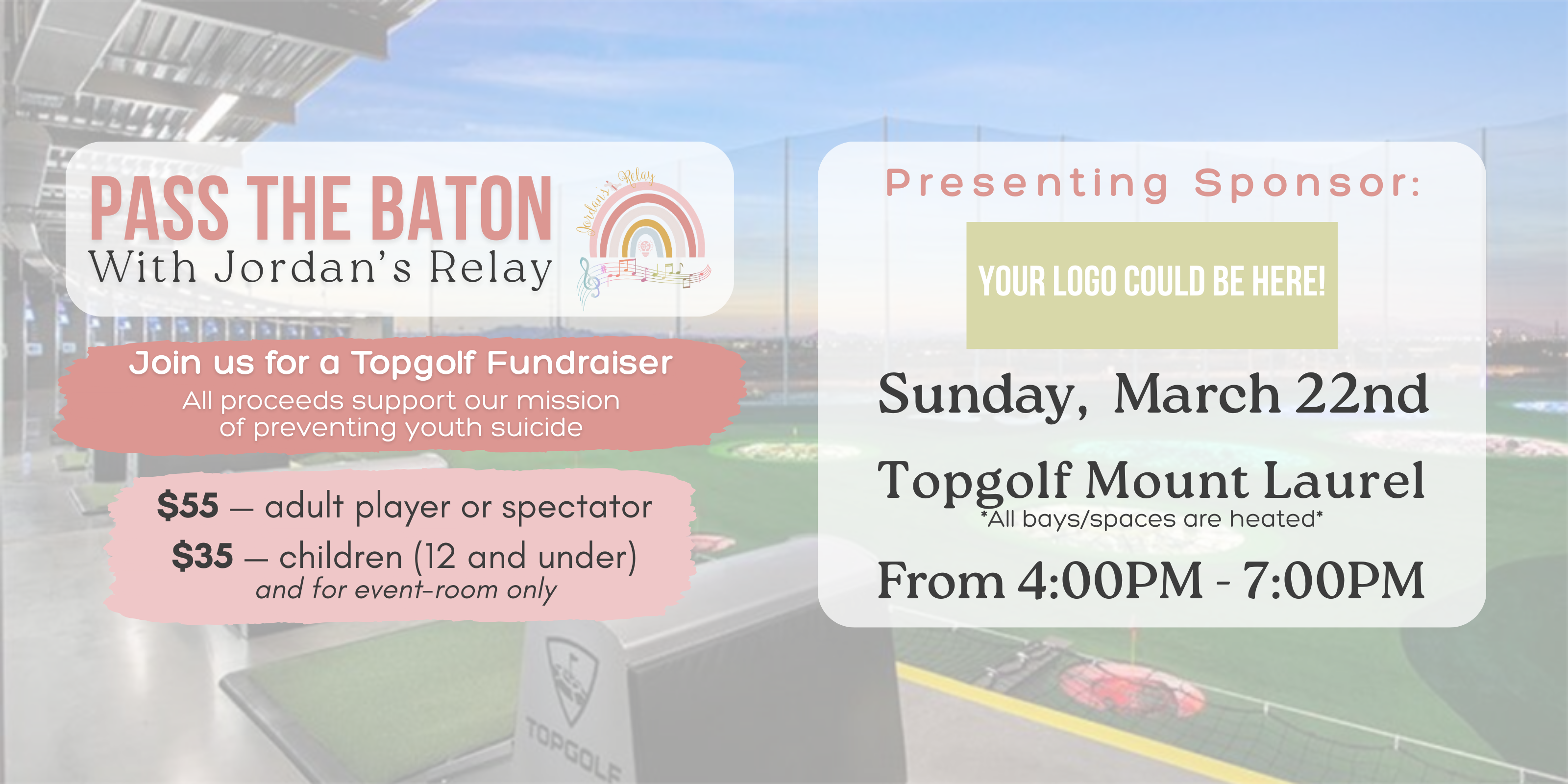 Campaign cover image for Jordan’s Relay Topgolf Fundraiser