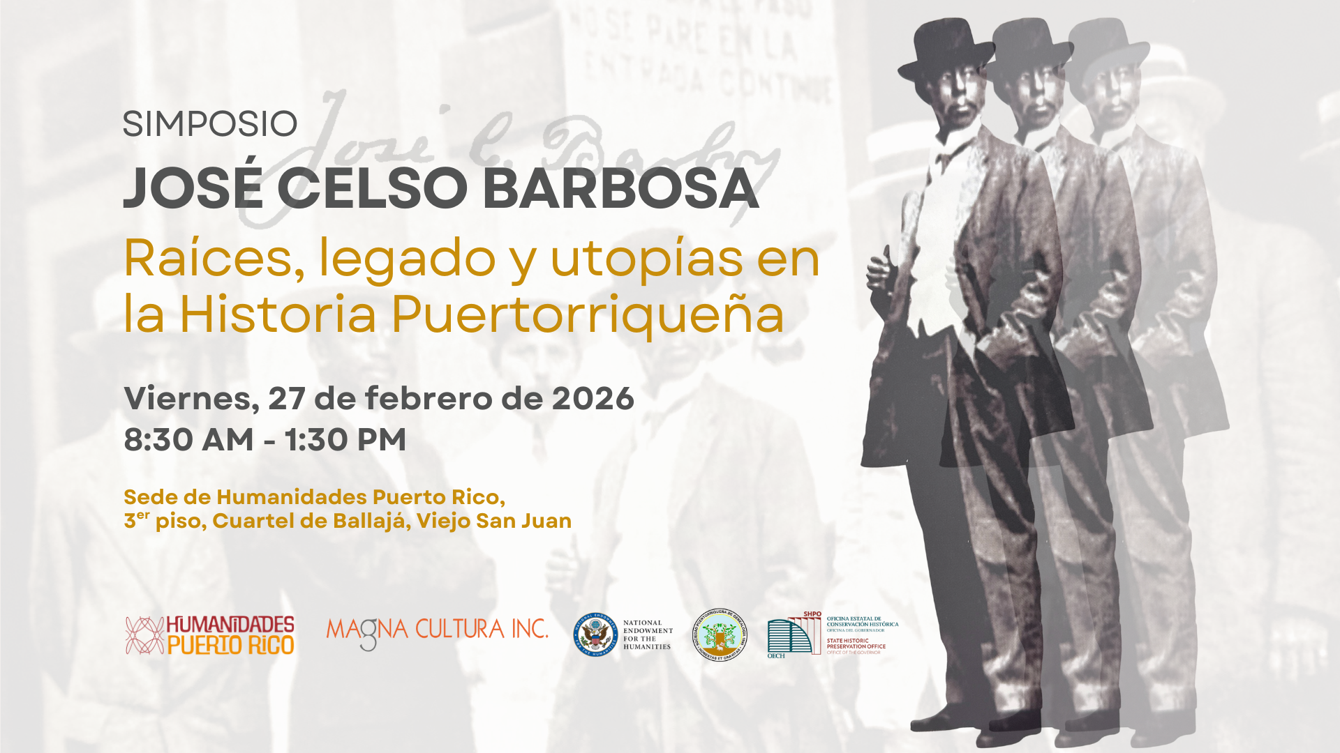 Campaign cover image for Simposio José Celso Barbosa: Raíces, legado y utopías en la Historia Puertorriqueña