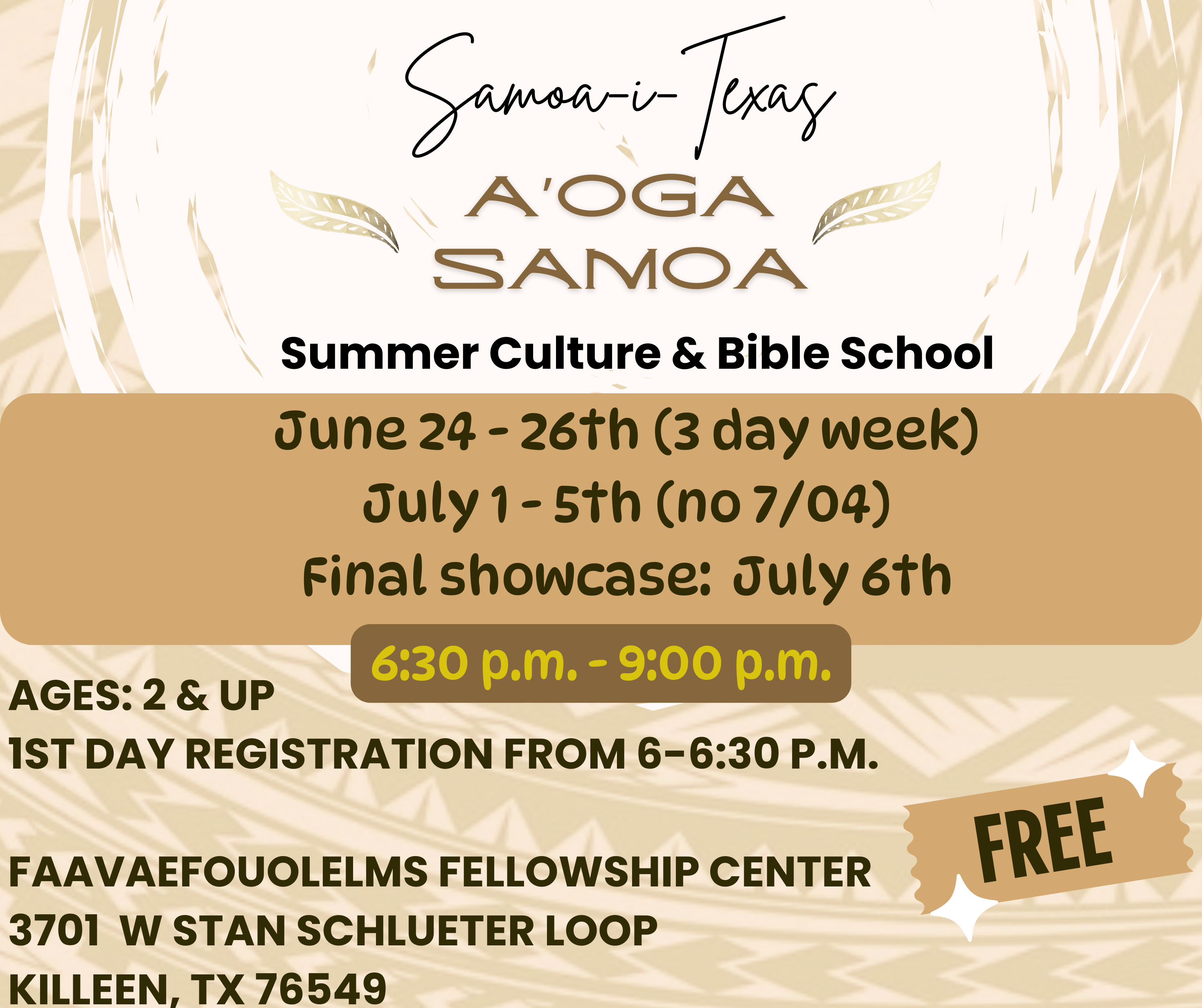 Campaign cover image for A'oga Samoa 2024