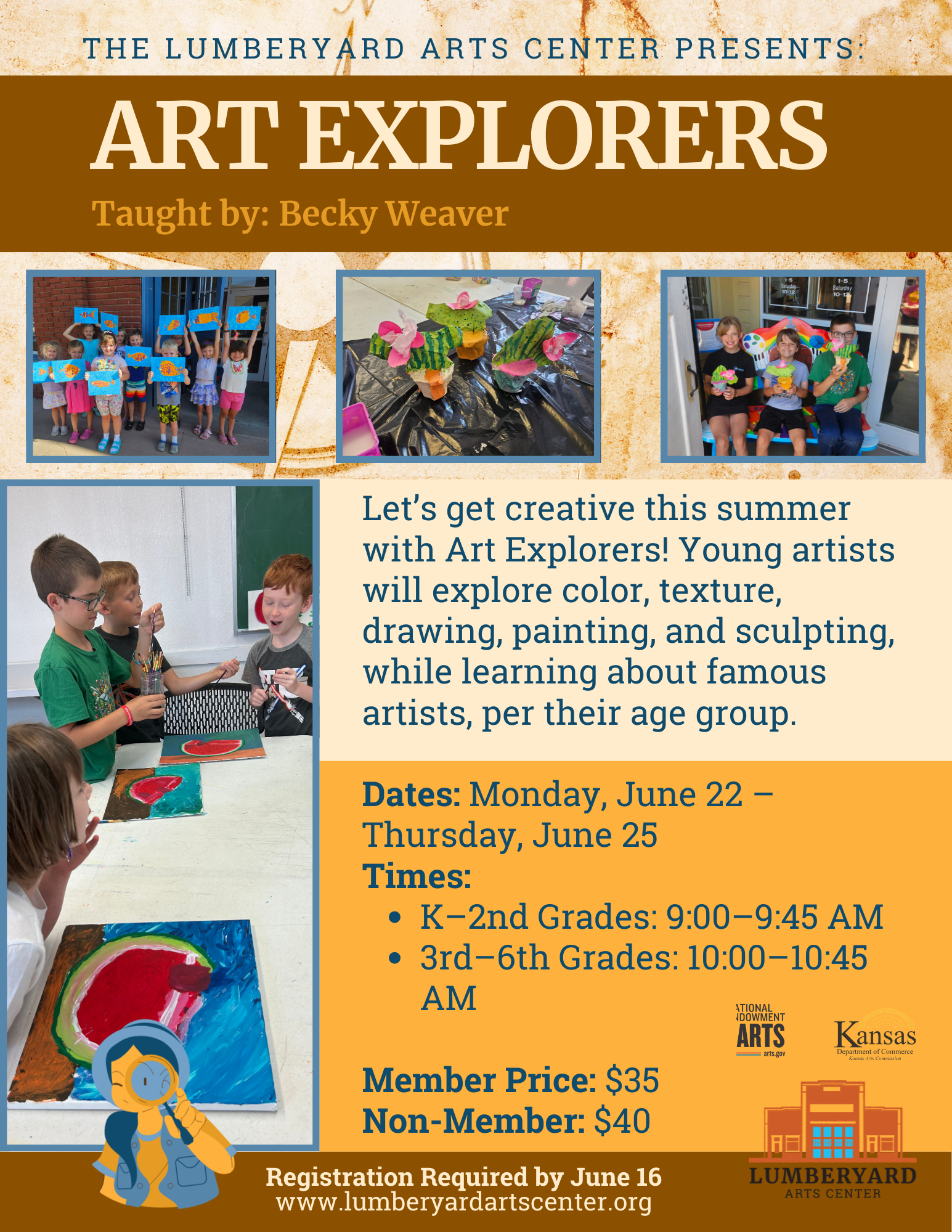 Campaign cover image for Art Explorers for 3rd–6th Grades