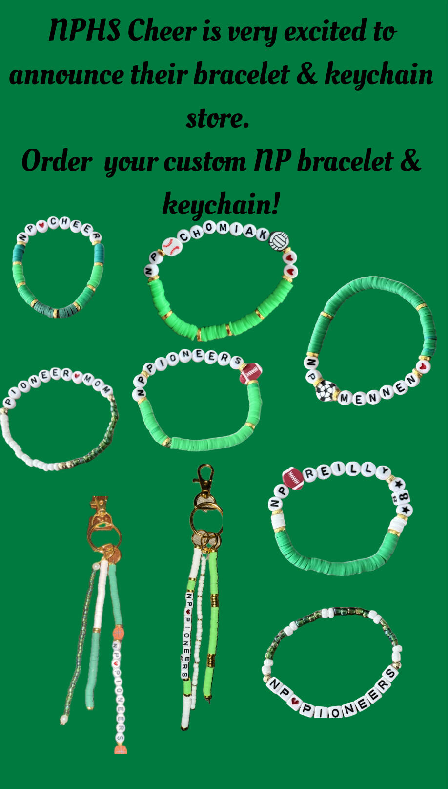 Campaign cover image for NPHS Cheer Bracelet & Keychain Fundraiser