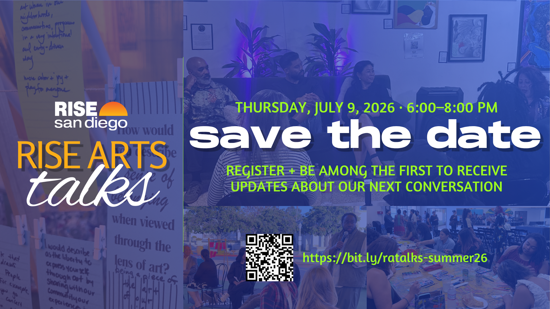 Campaign cover image for RISE Arts Talks—Summer 2026 Edition