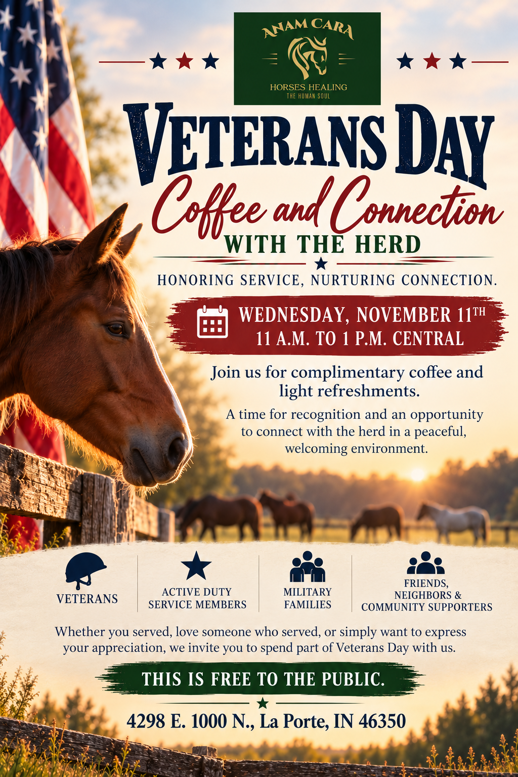 Campaign cover image for Veterans Day Coffee and Connection with the Herd 2026