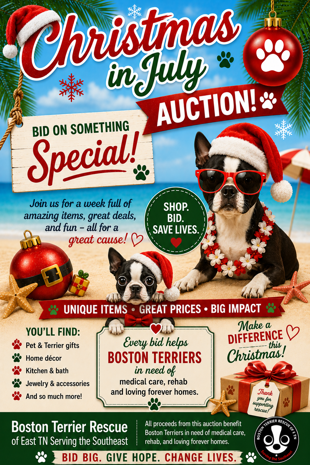 Campaign cover image for BTRET Christmas in July Auction