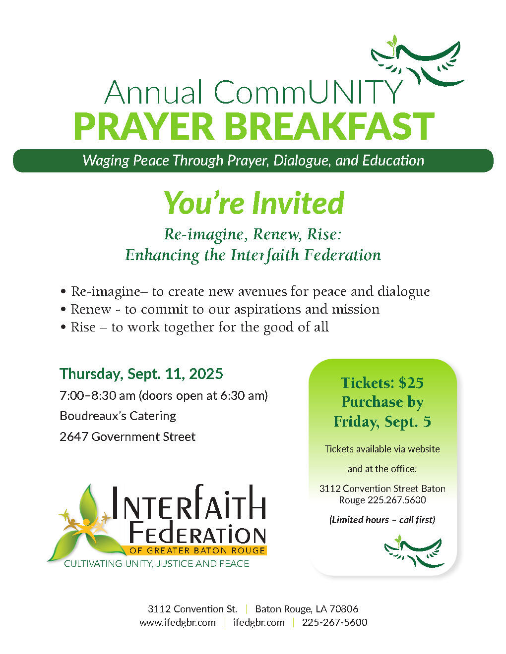 Campaign cover image for Annual Community Prayer Breakfast 2025