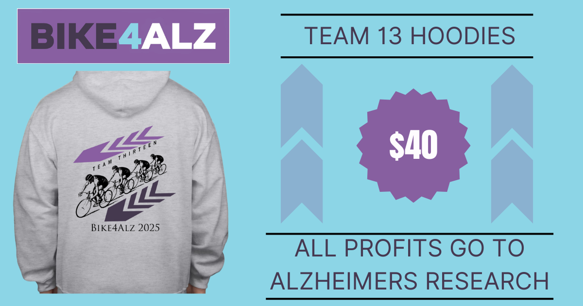 Campaign cover image for Bike4Alz 2025 Hooded Sweatshirt Sales