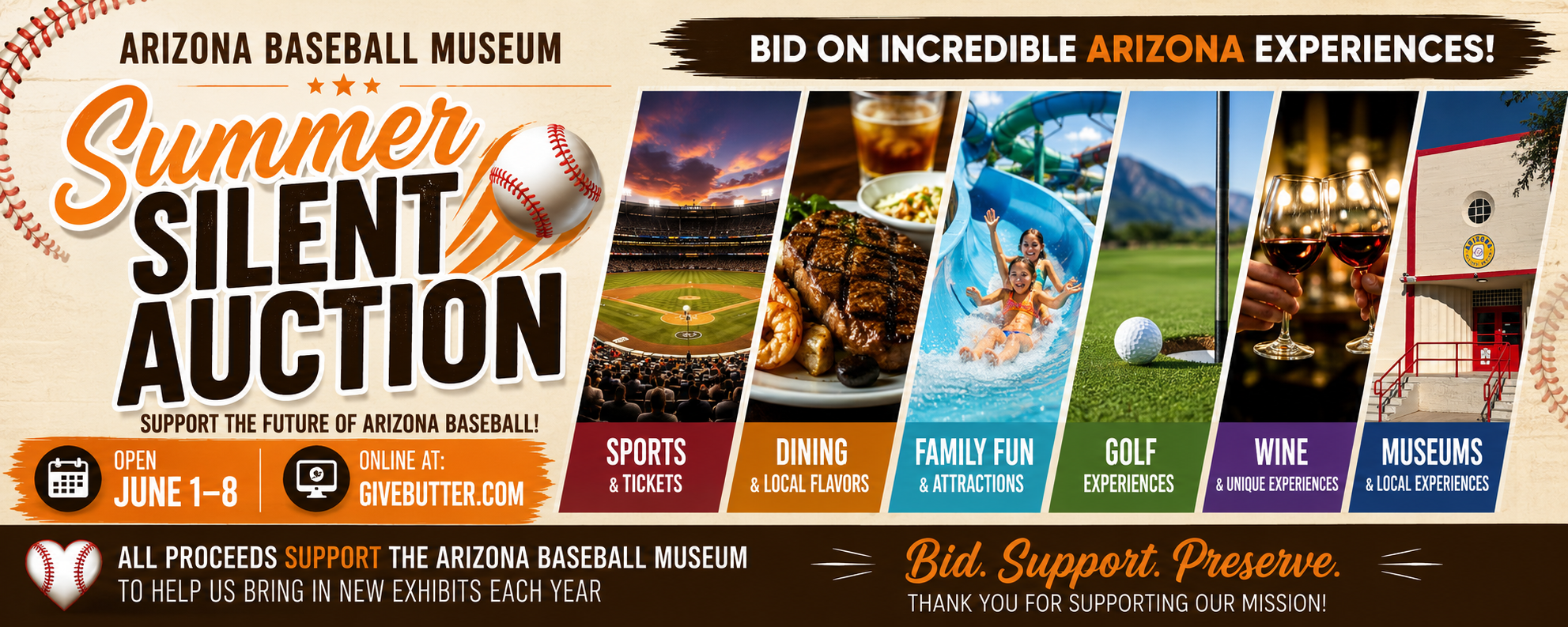Campaign cover image for Arizona Baseball Museum Summer Silent Auction