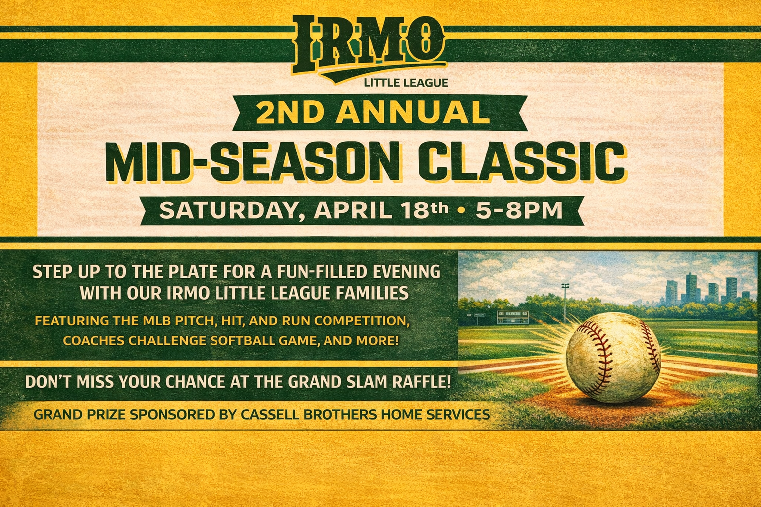 Campaign cover image for Irmo Little League's Grand Slam Raffle