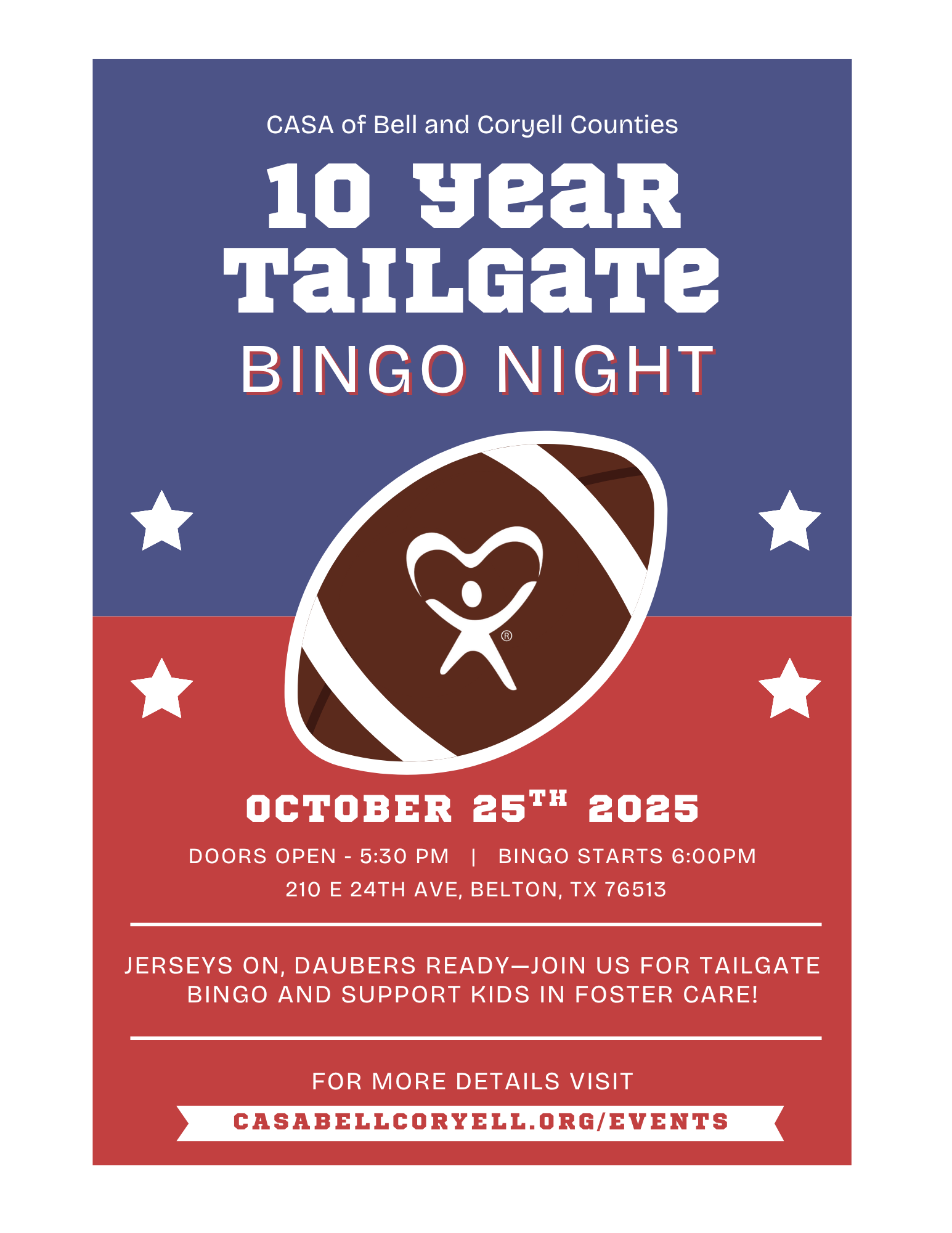 Campaign cover image for 10 Year Tailgate Bingo