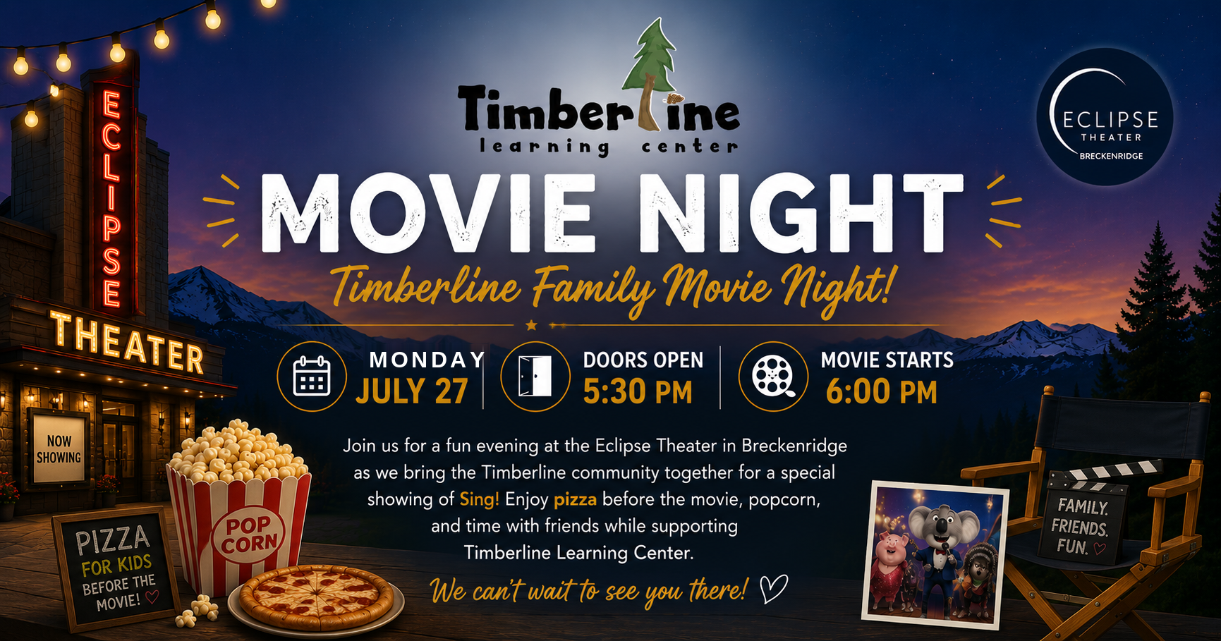 Campaign cover image for Timberline Family Movie Night