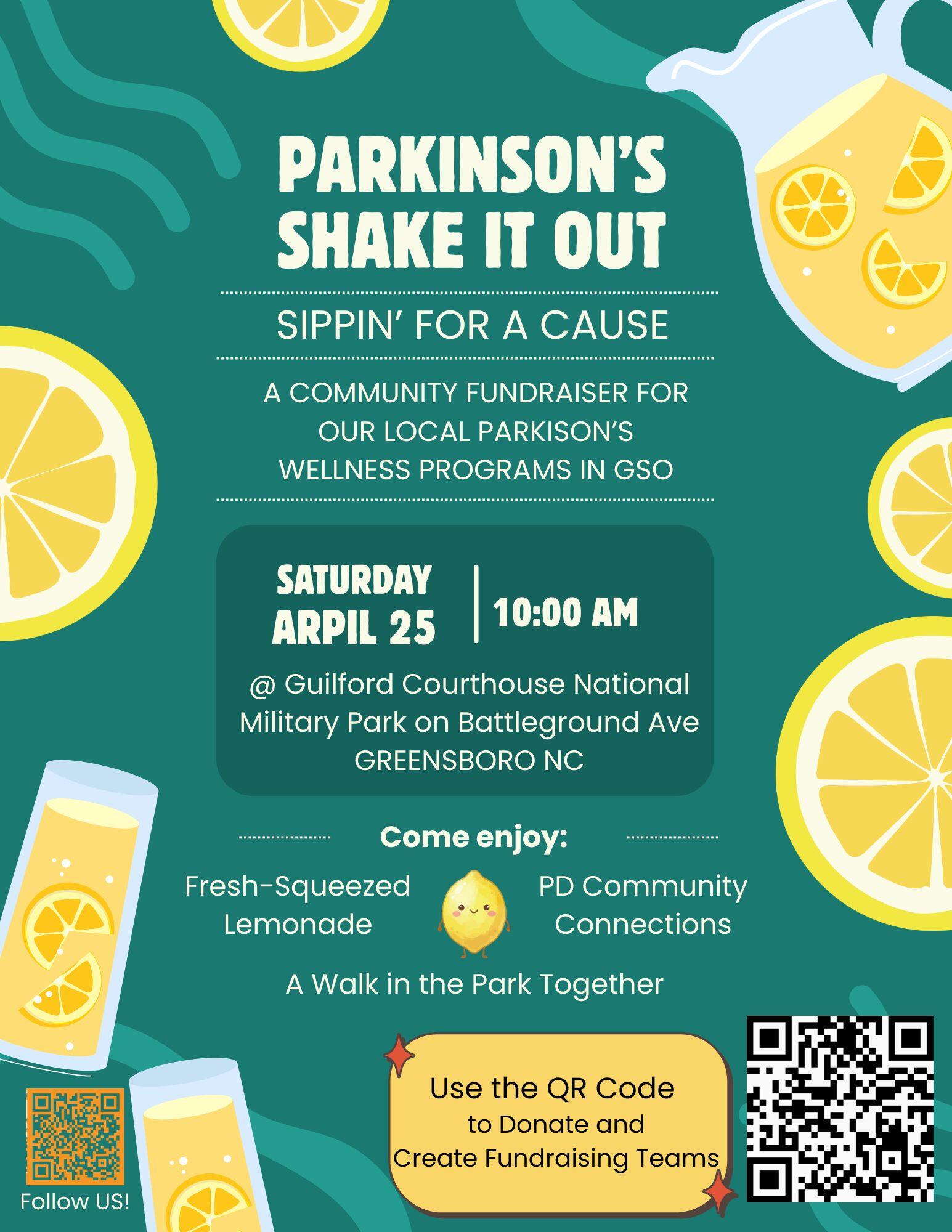 Campaign cover image for Lemonade in the Park for Parkinson's