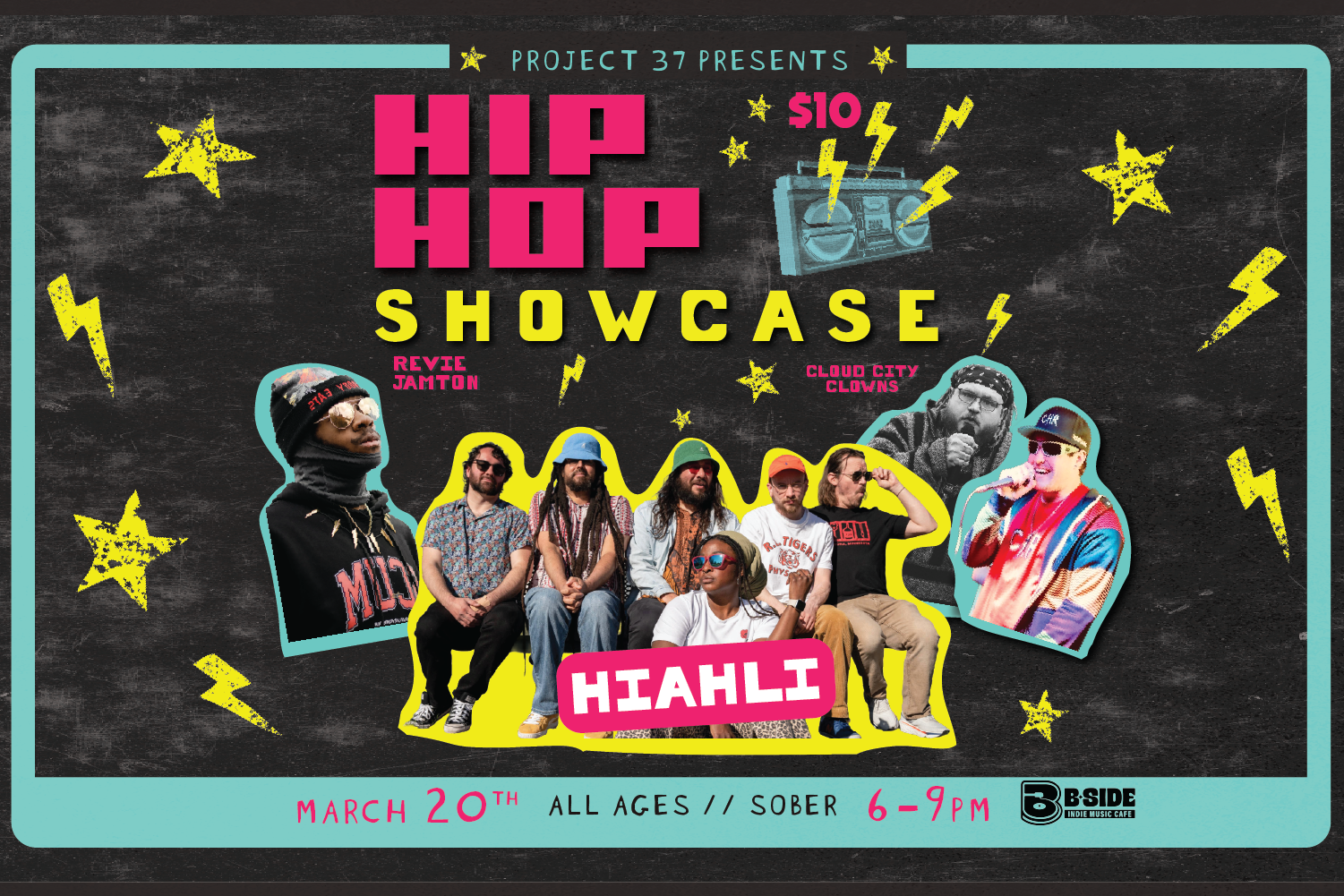 Campaign cover image for HIP HOP SHOWCASE VI // HIAHLI // CLOUD CITY CLOWNS // REVIE JAMTON