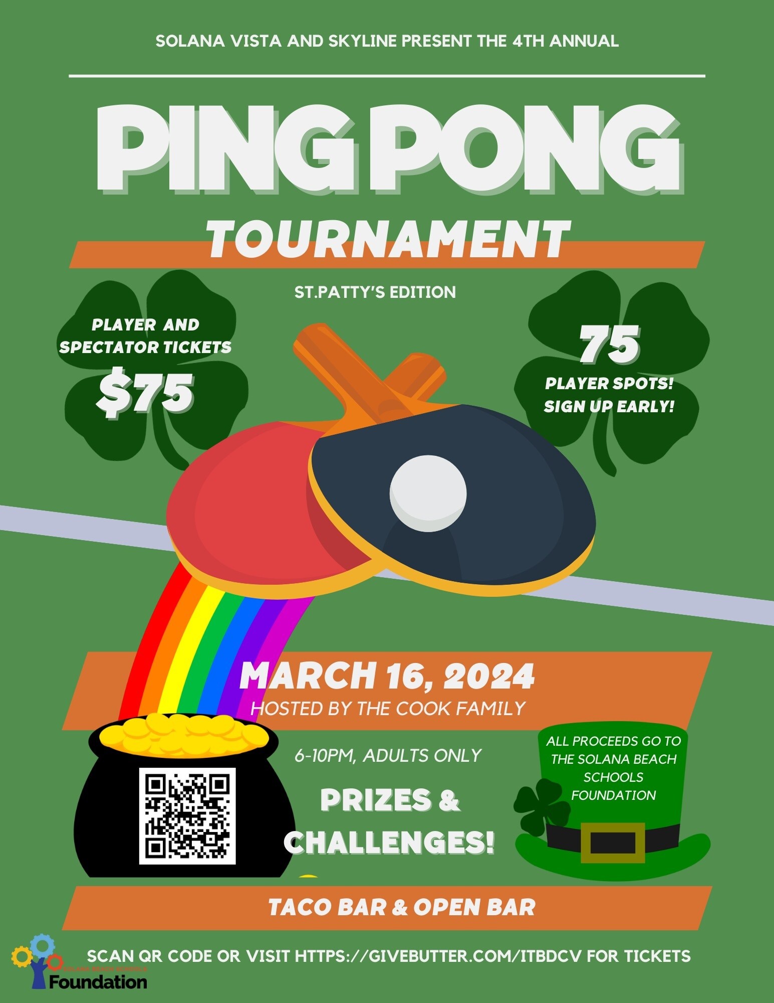 Campaign cover image for St. Patty's Day Ping Pong Social!