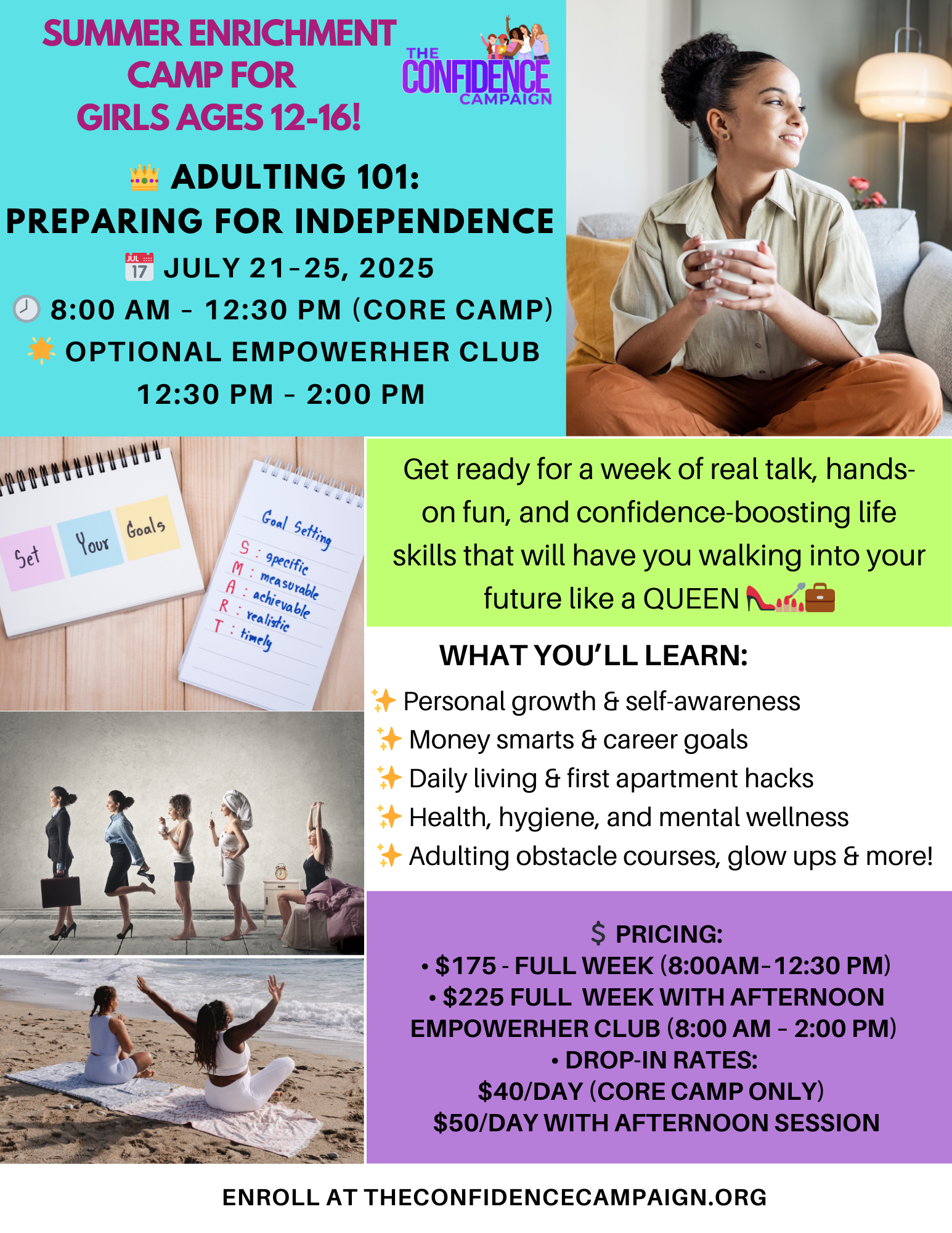 Campaign cover image for 👑 Adulting 101: Preparing for Independence Summer Enrichment Camp for Girls, Ages 12-16👑
