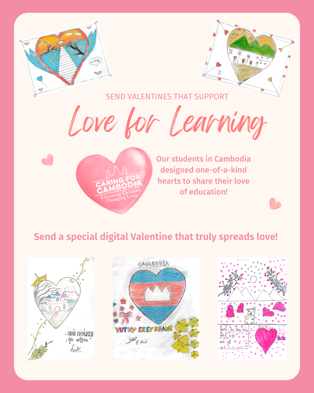 Campaign cover image for Love for Learning: Valentines from Cambodian Students