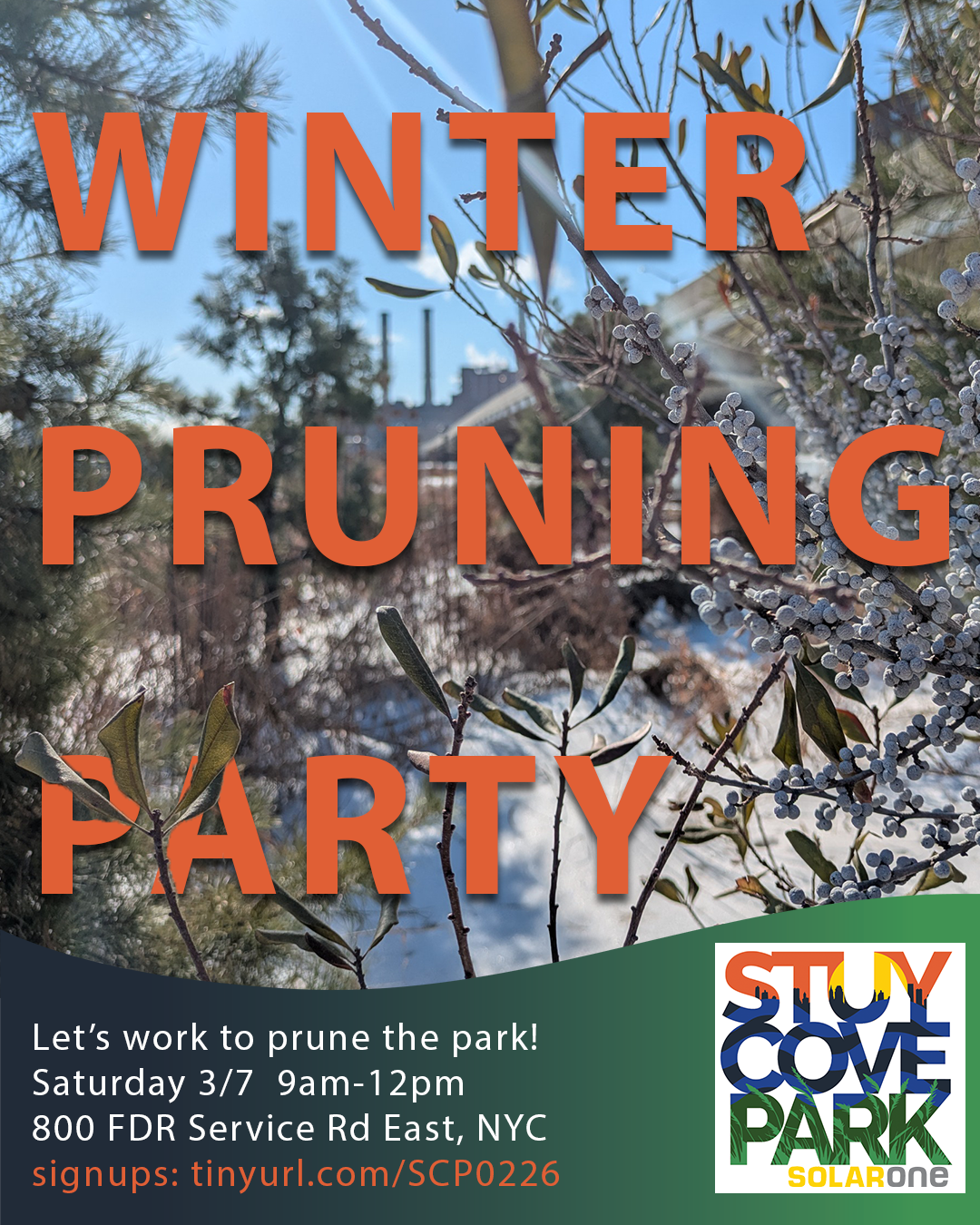 Campaign cover image for Winter Pruning Party at Stuy Cove Park