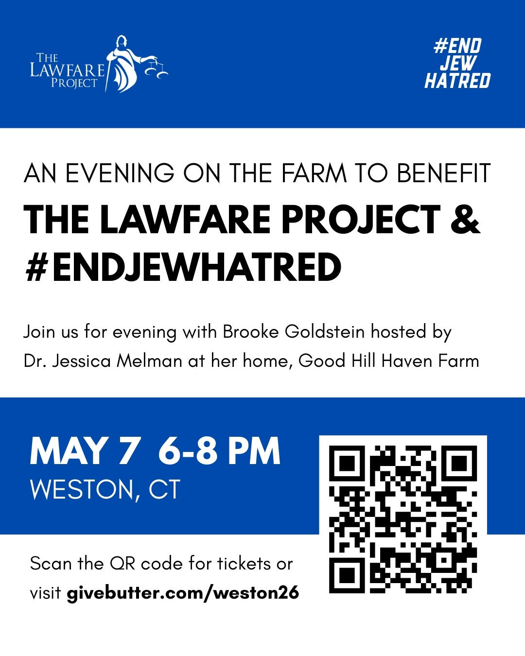 Campaign cover image for An Evening on the Farm to Benefit The Lawfare Project and the #EndJewHatred Movement