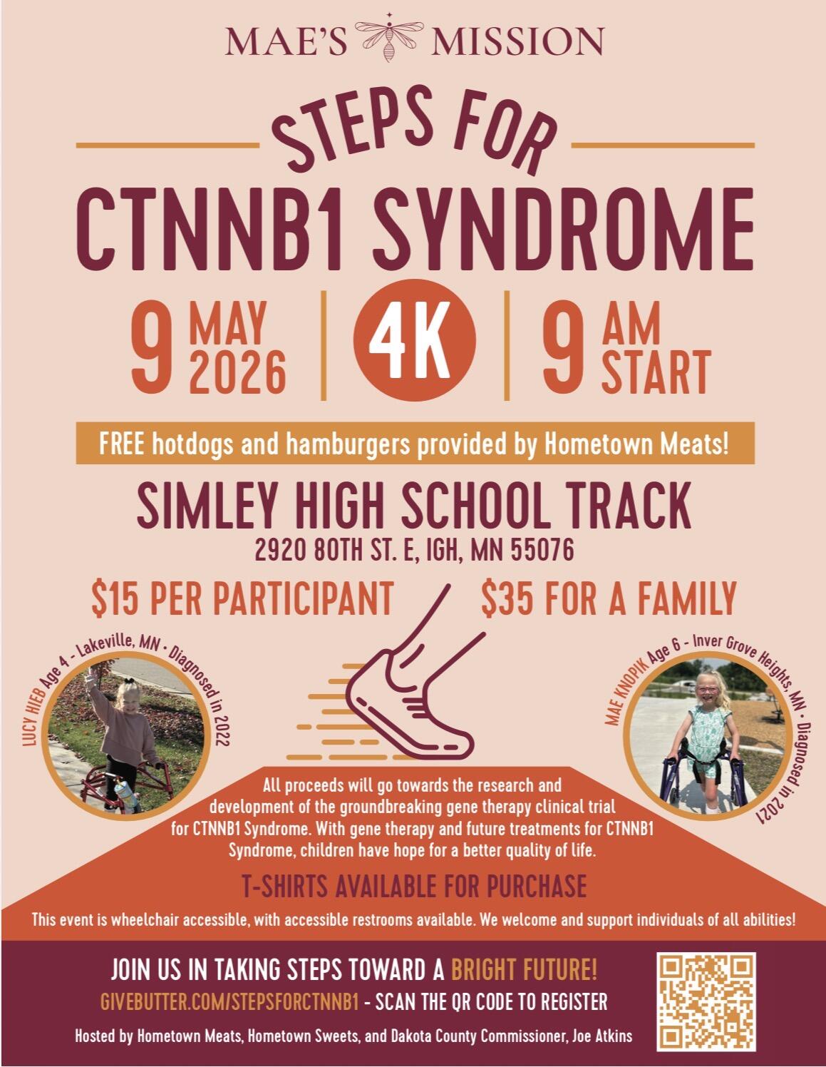 Campaign cover image for Steps for CTNNB1 Syndrome 4K Walk 2026