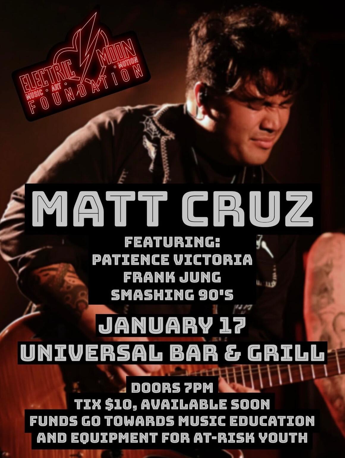 Campaign cover image for THE ELECTRIC MOON FOUNDATION PRESENTS - Matt Cruz & Friends!