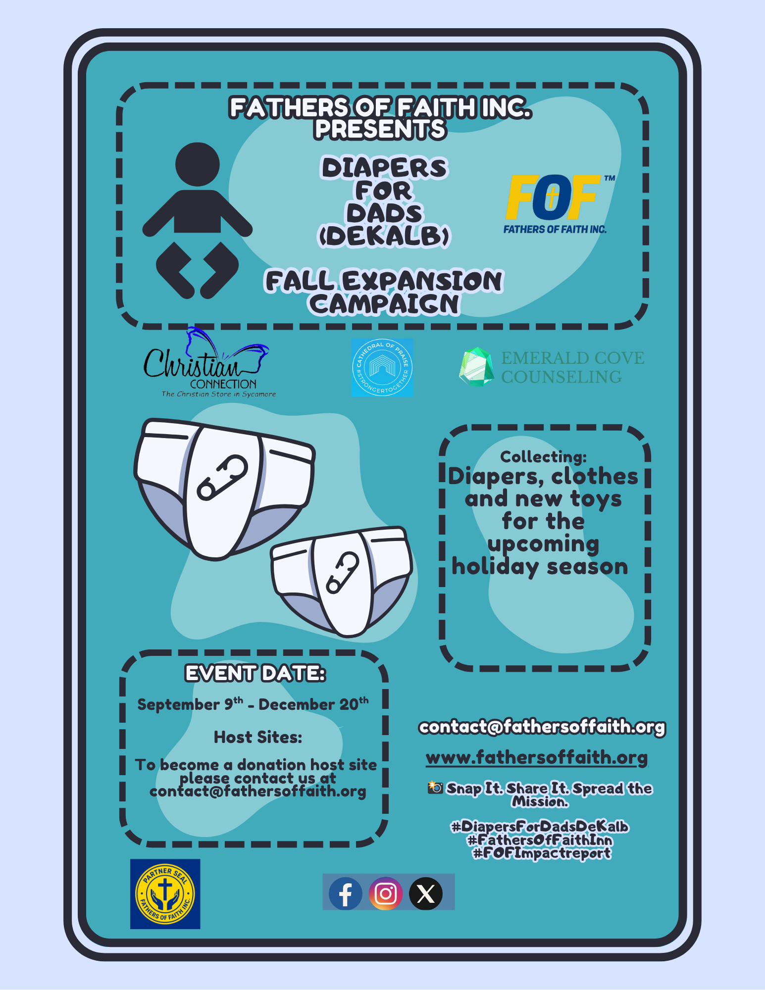 Campaign cover image for Diapers for Dads™ – DeKalb Fall Expansion (Emergency Relief Fund)