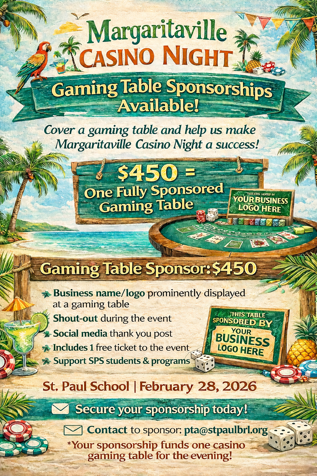 Campaign cover image for Casino Night Business Sponsorship 2026