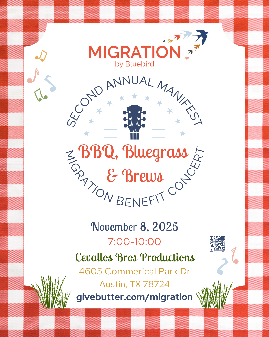 Campaign cover image for Manifest Migration Benefit Concert: BBQ, Bluegrass & Brews