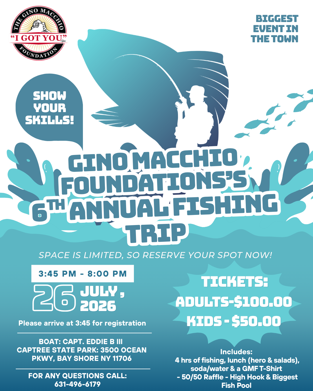 Campaign cover image for Gino Macchio Foundation's 6th Annual Fishing Trip